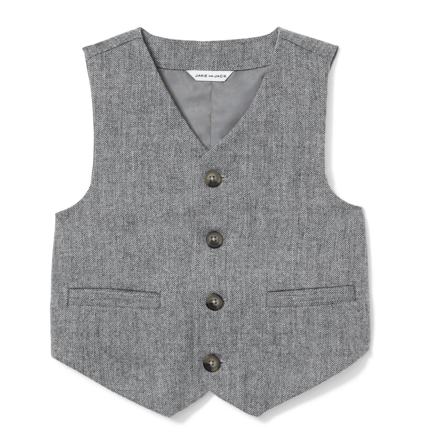 Herringbone Wool Vest image number 0