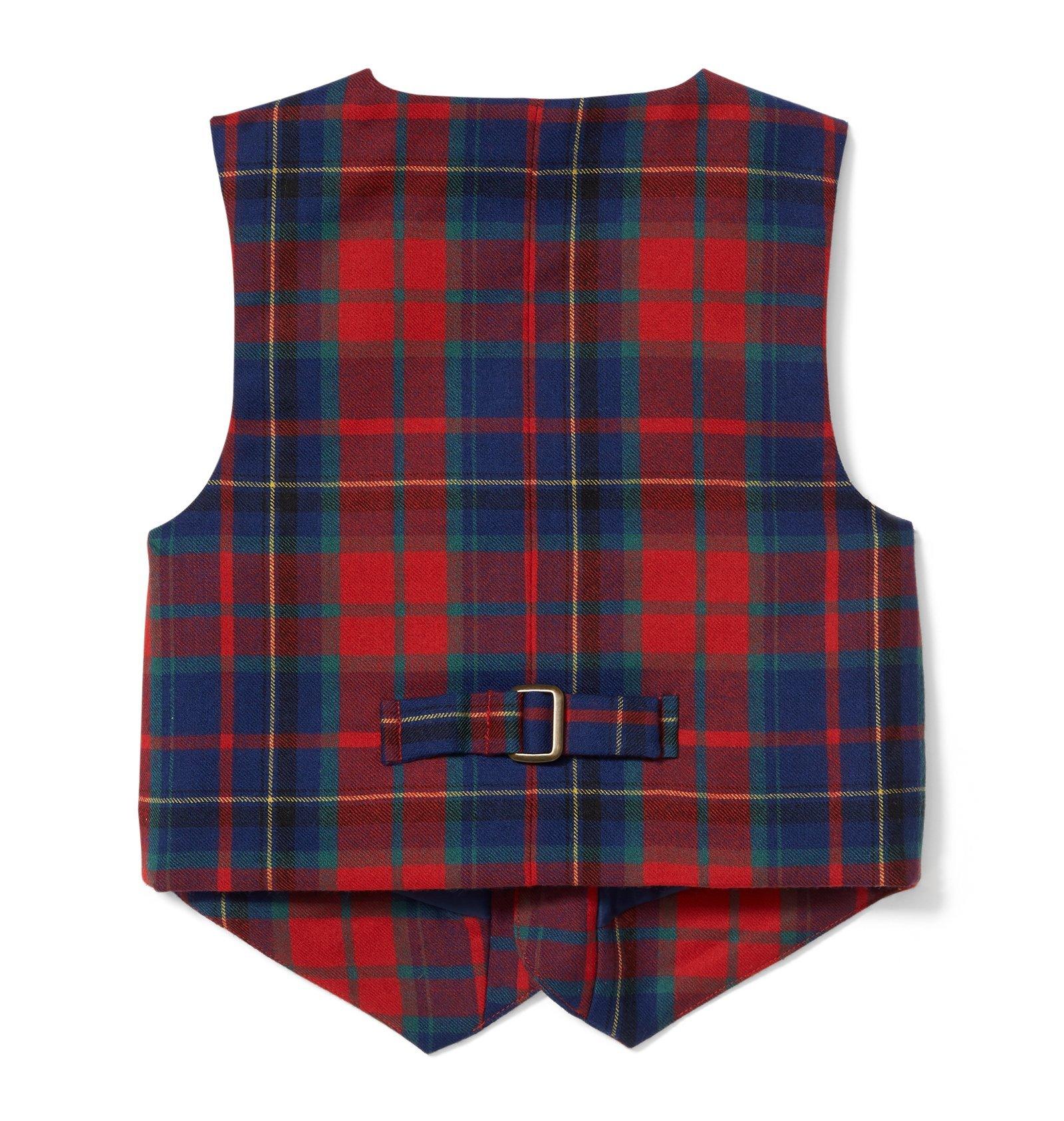 Plaid Wool Vest image number 1