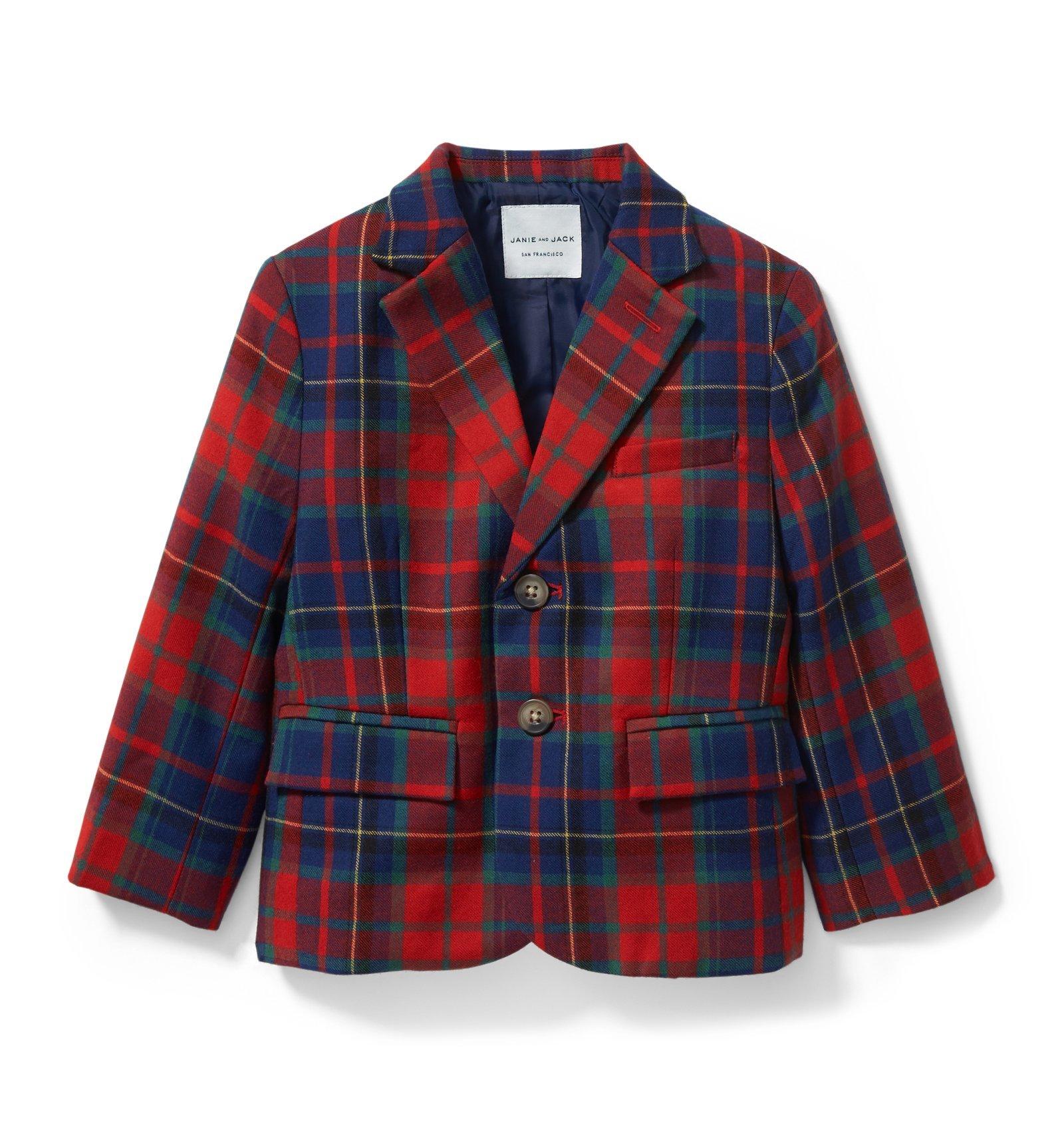 Plaid Wool Blazer  image number 0