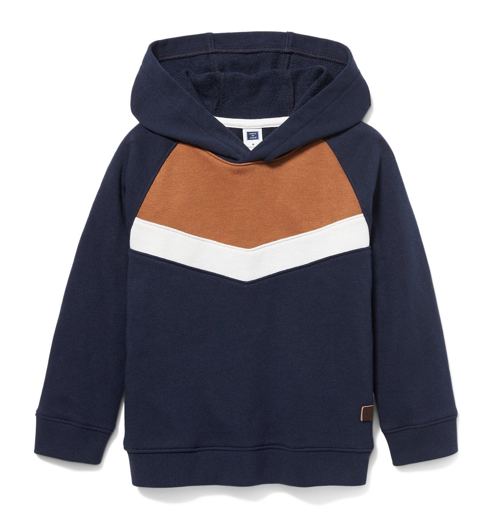 Colorblocked Hooded Sweatshirt  image number 0