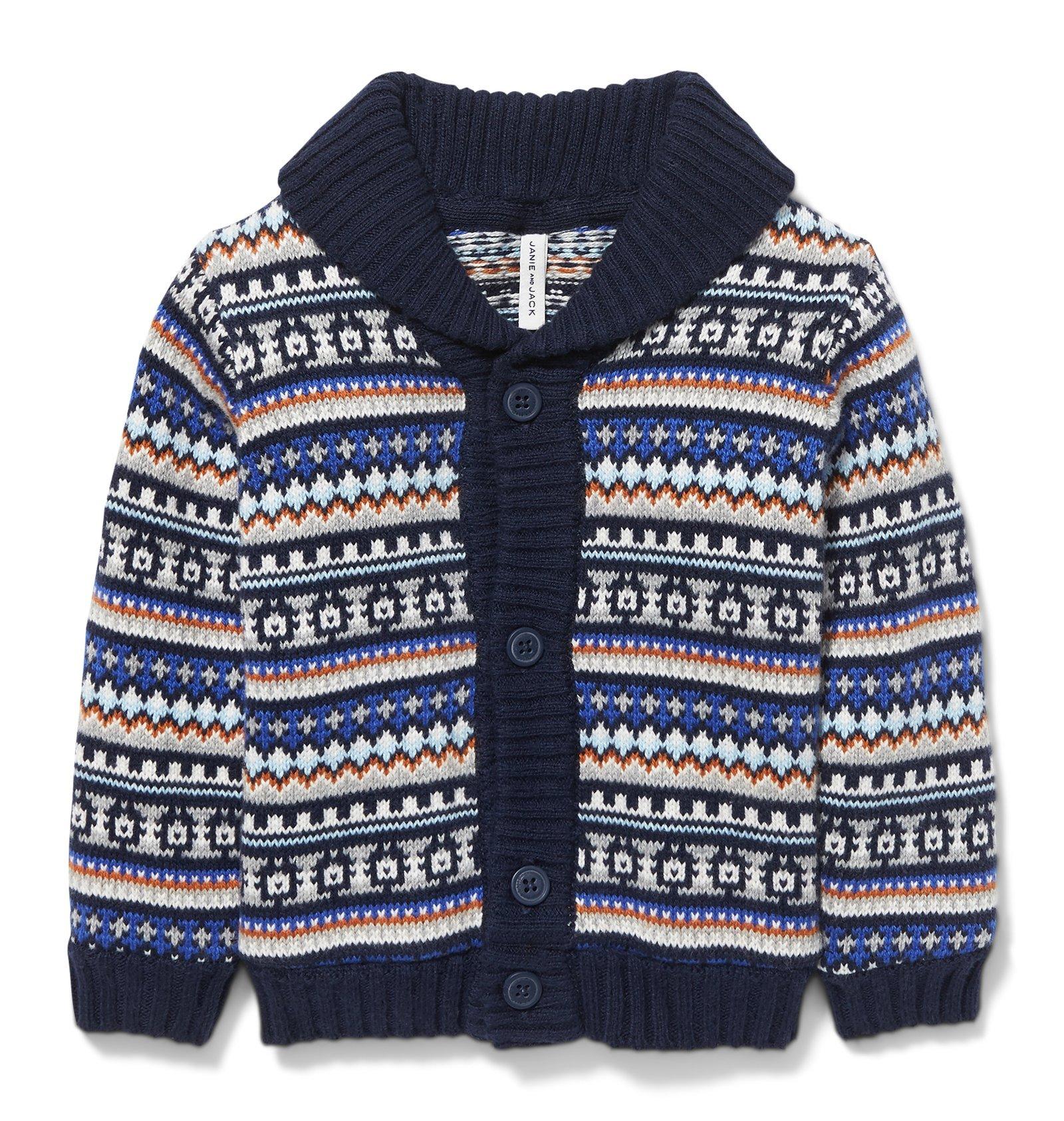 Fair Isle Shawl Collar Cardigan image number 0