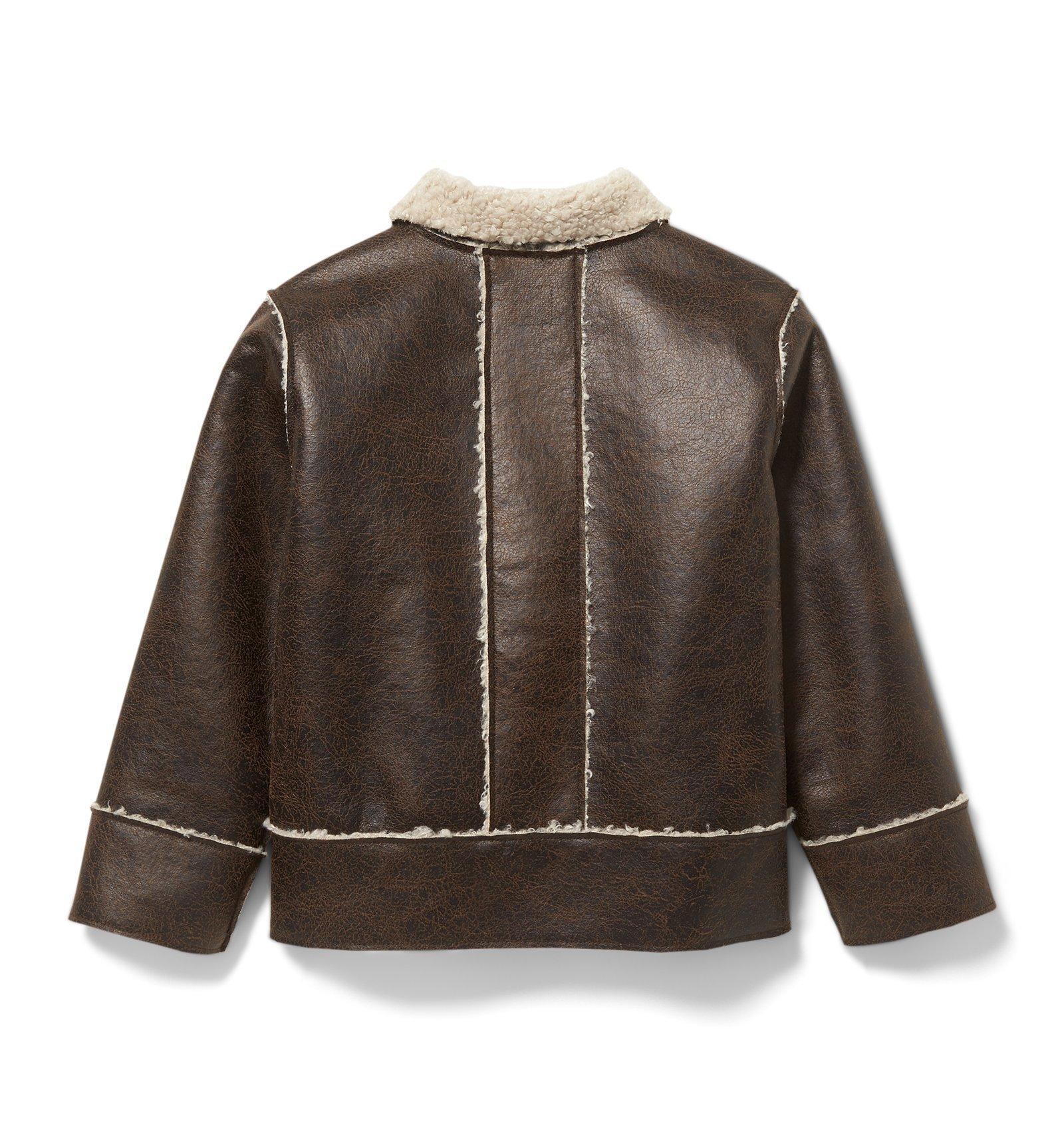 Faux Leather Sherpa Jacket   image number 1