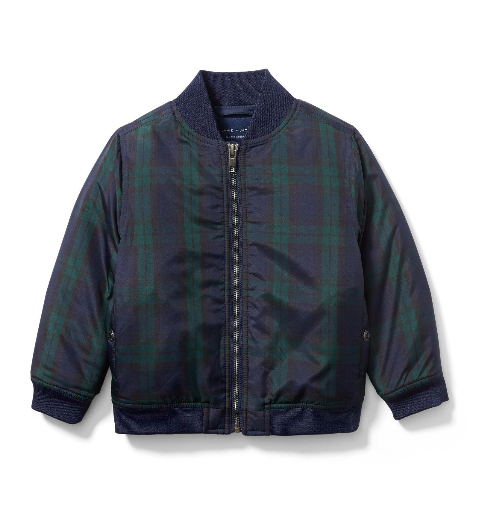 Plaid Bomber Jacket  image number 0
