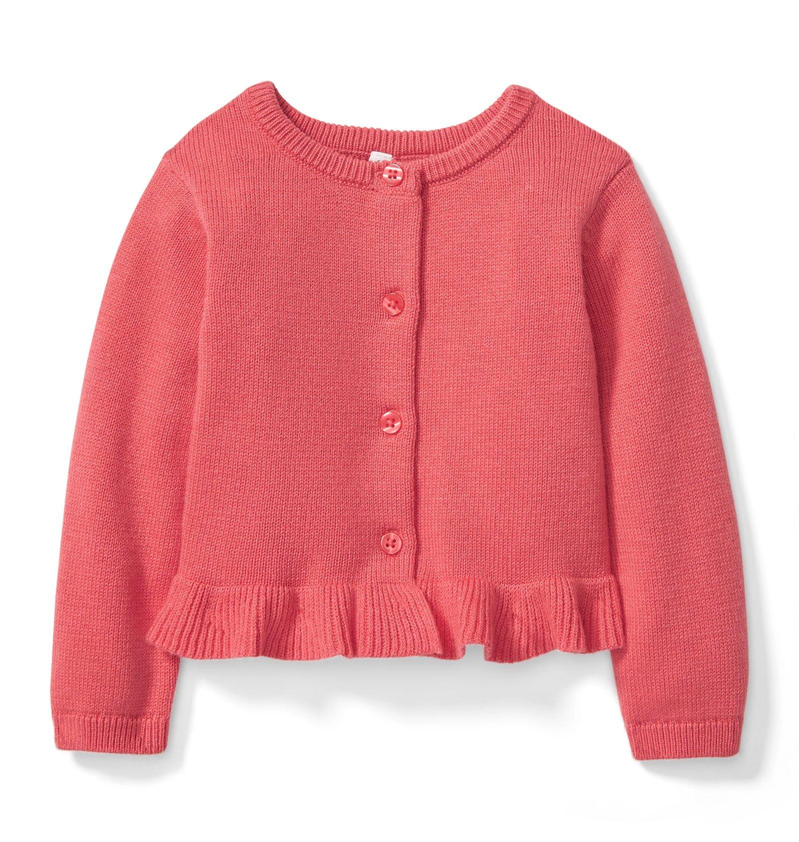 Cropped Ruffle Hem Cardigan image number 0