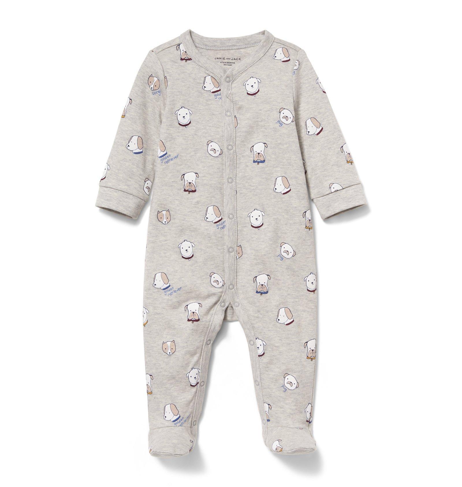 Dog Print Footed 1-Piece image number 0
