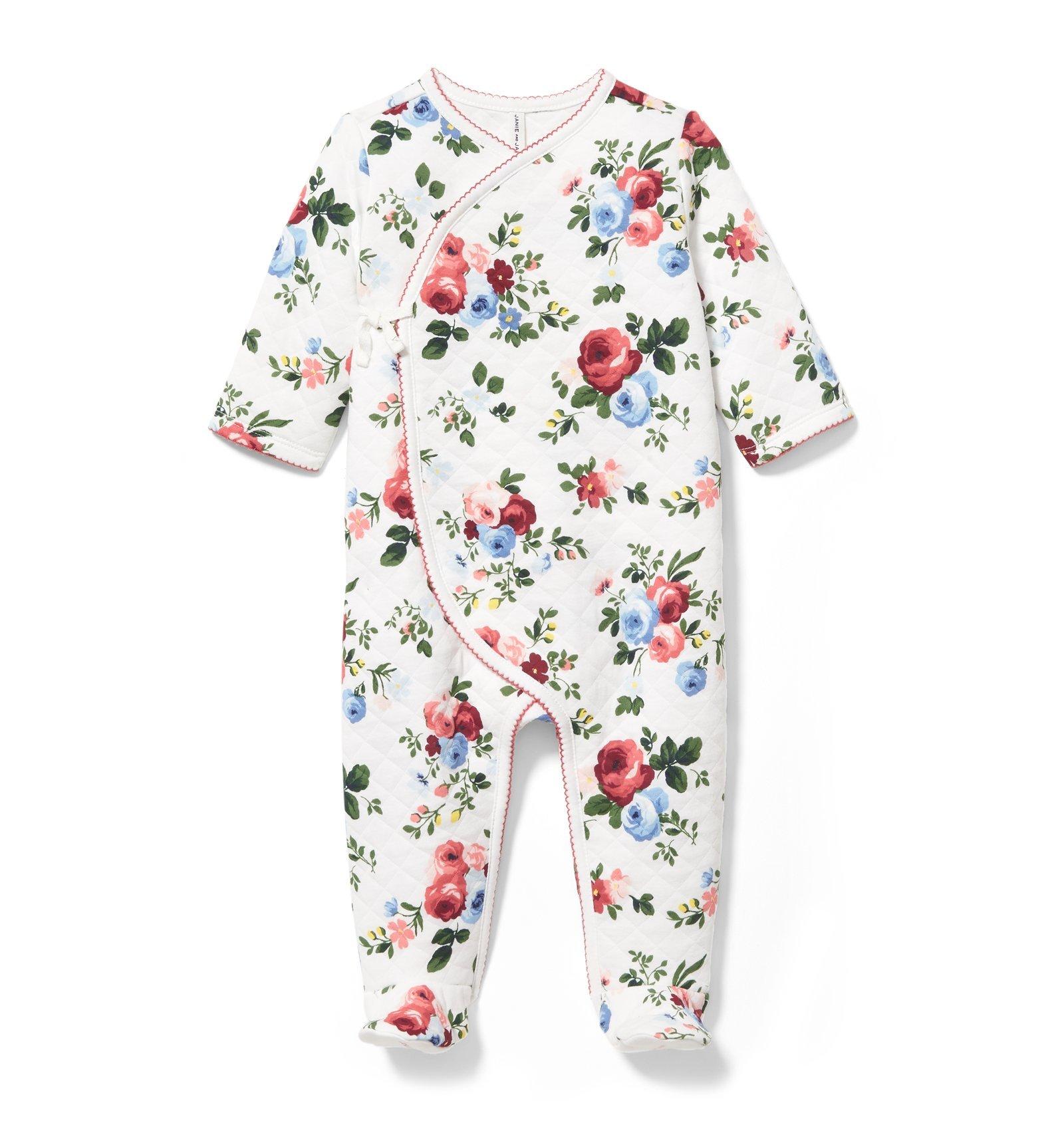 Footed Quilted Floral 1-Piece image number 0