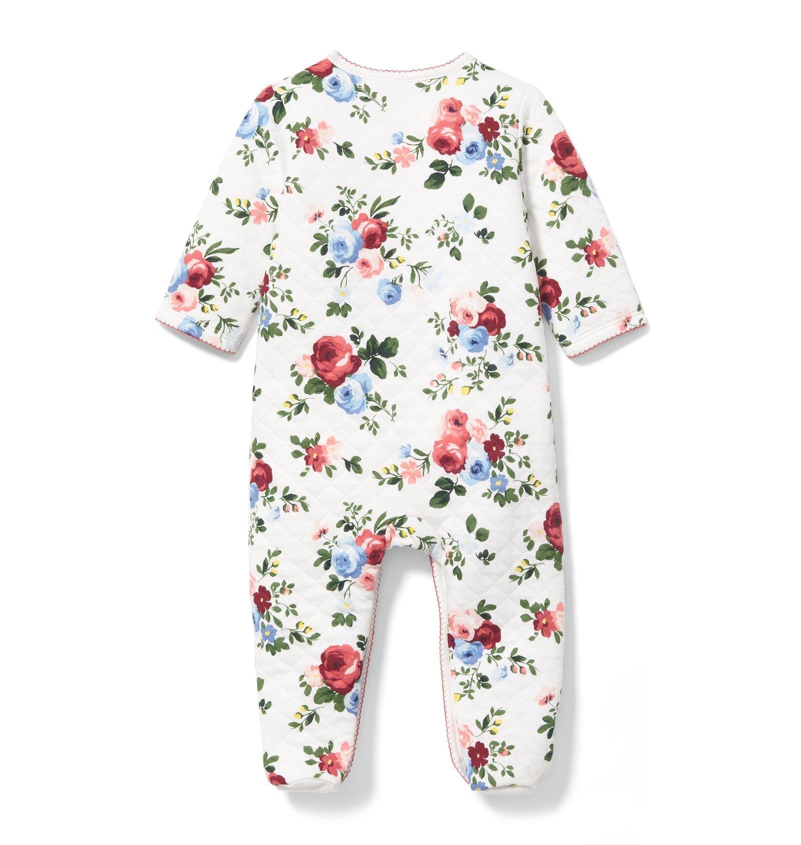 Footed Quilted Floral 1-Piece image number 2