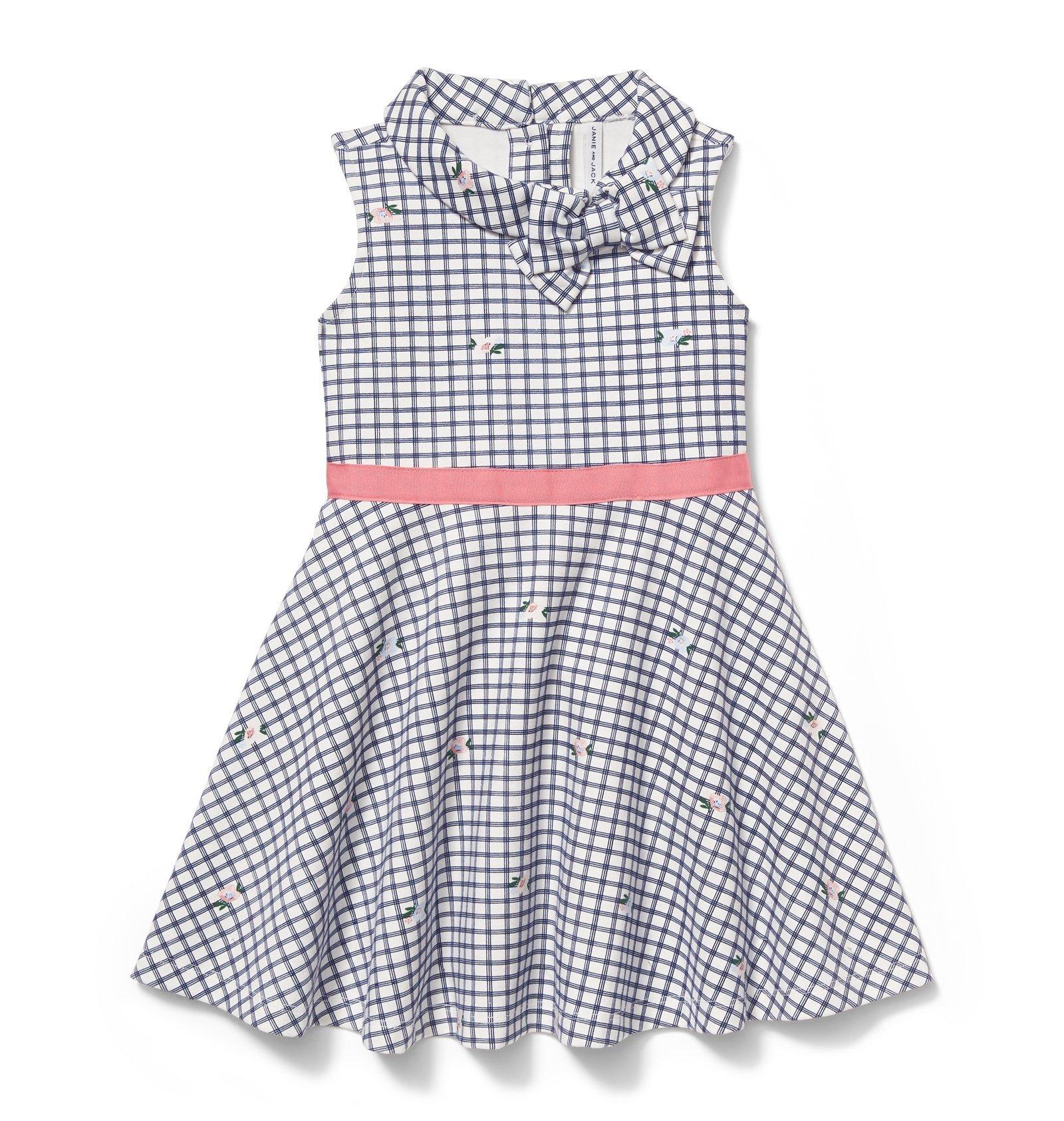 Checked Floral Dress image number 0