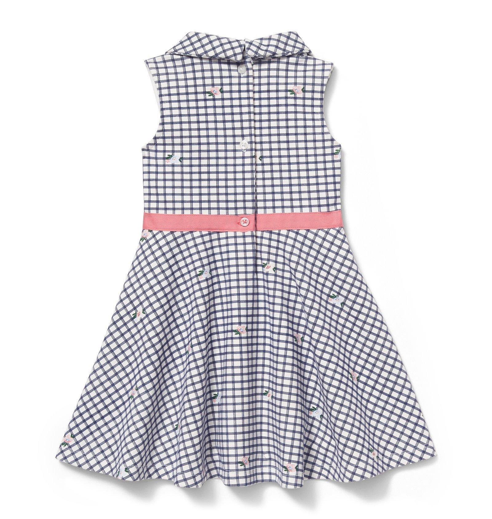 Checked Floral Dress image number 1