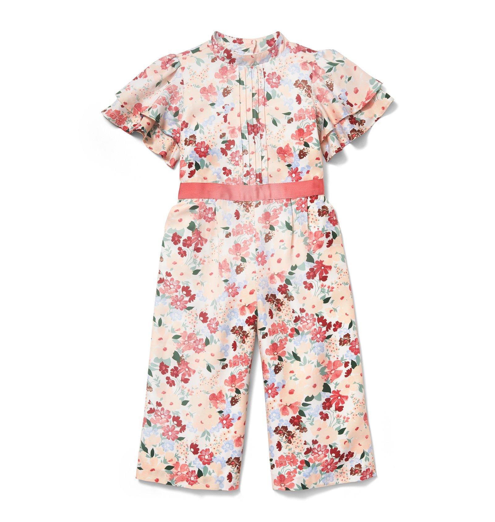 Floral Ruffle Sleeve Jumpsuit  image number 0