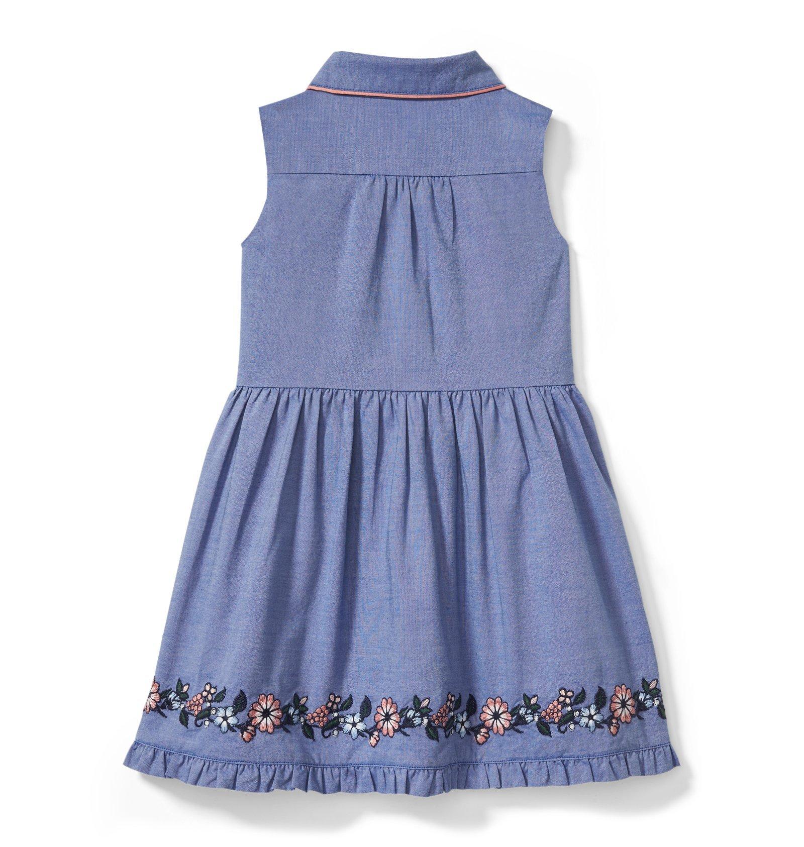Embroidered Floral Border Dress image number 1