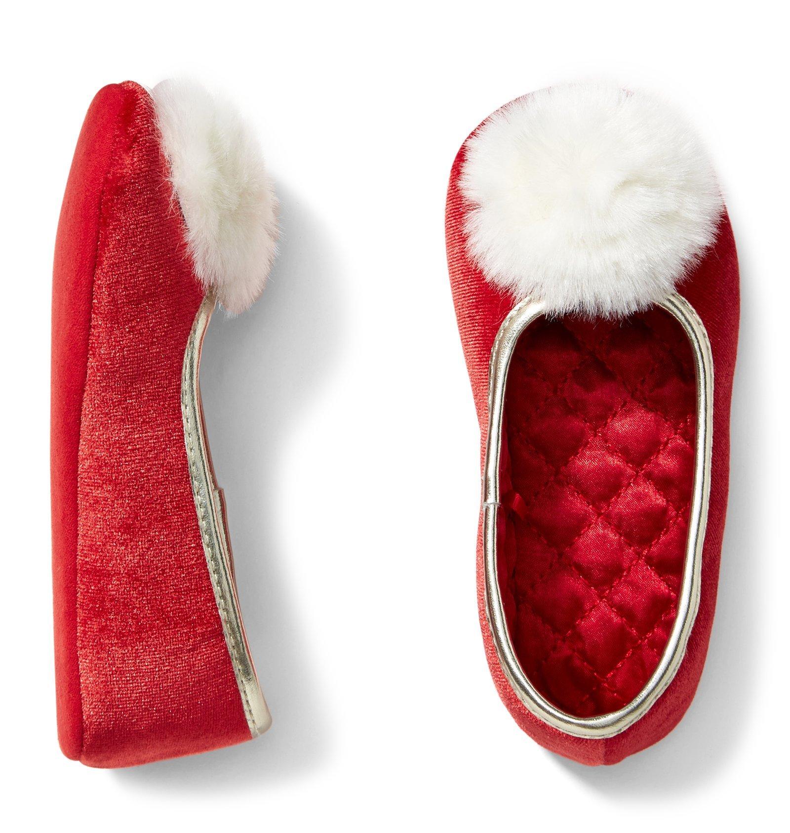 Velvet Pom-Pom Slipper image number 0