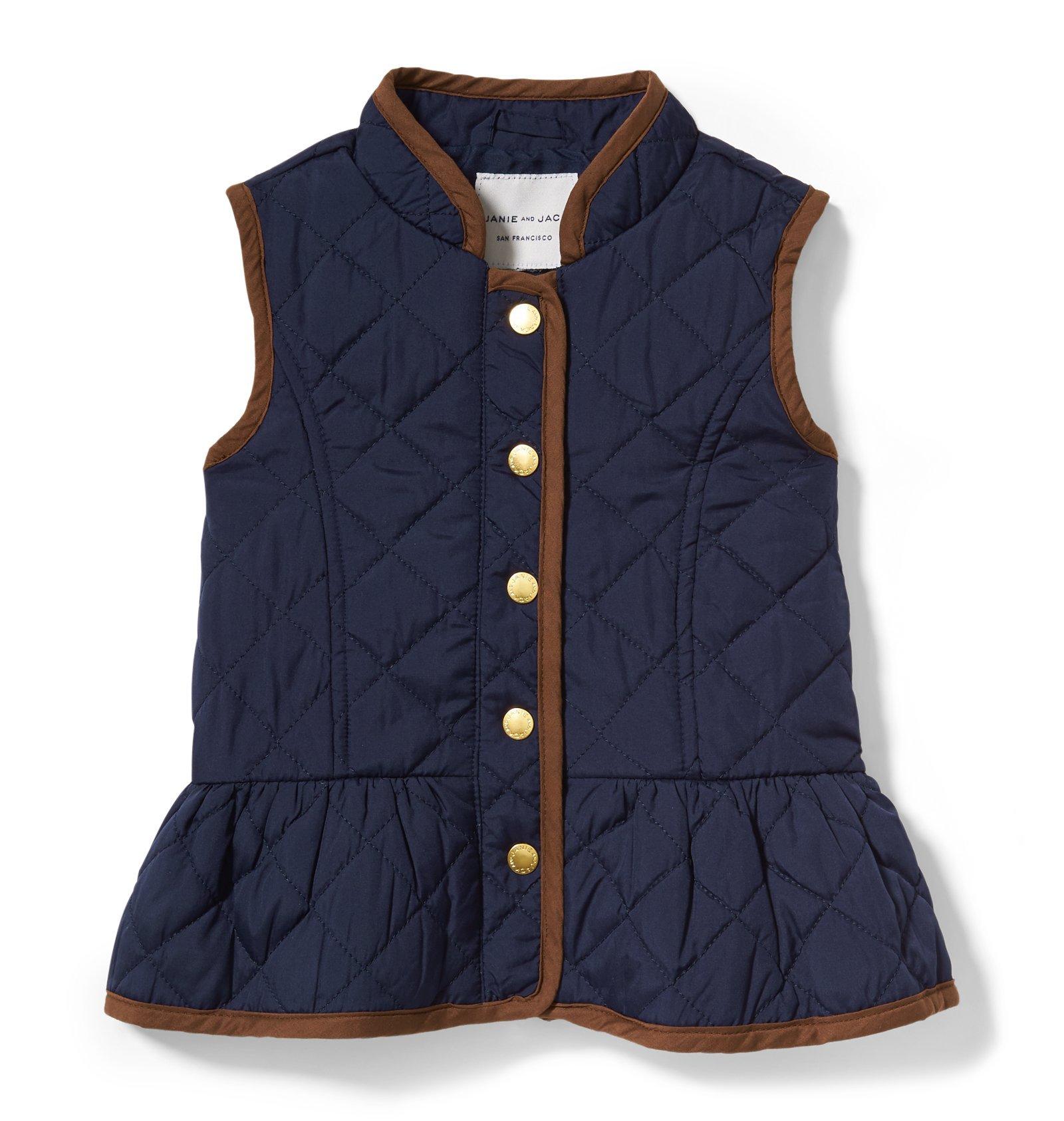 Quilted Peplum Vest image number 0