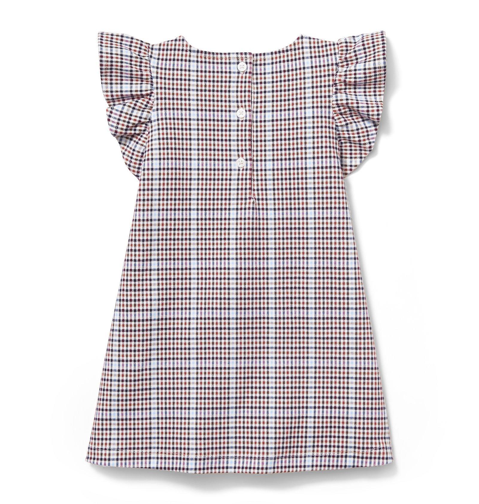 Plaid Ruffle Sleeve Dress image number 1