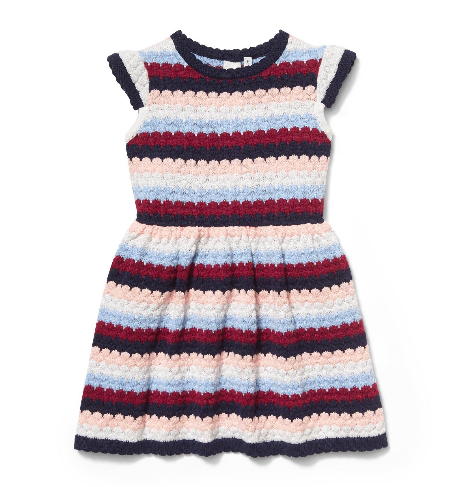 Striped Dot Sweater Dress  image number 0