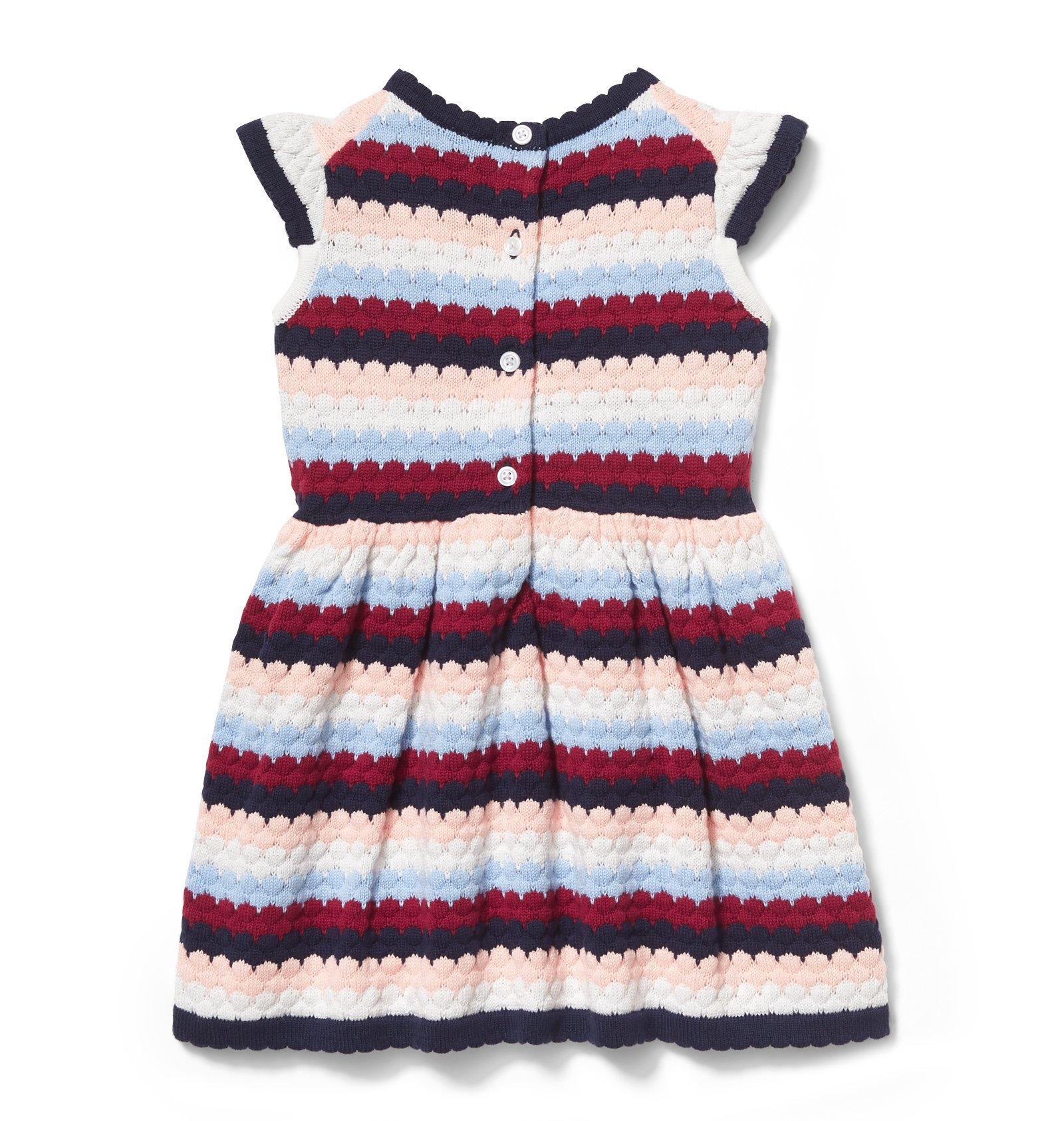 Striped Dot Sweater Dress  image number 1