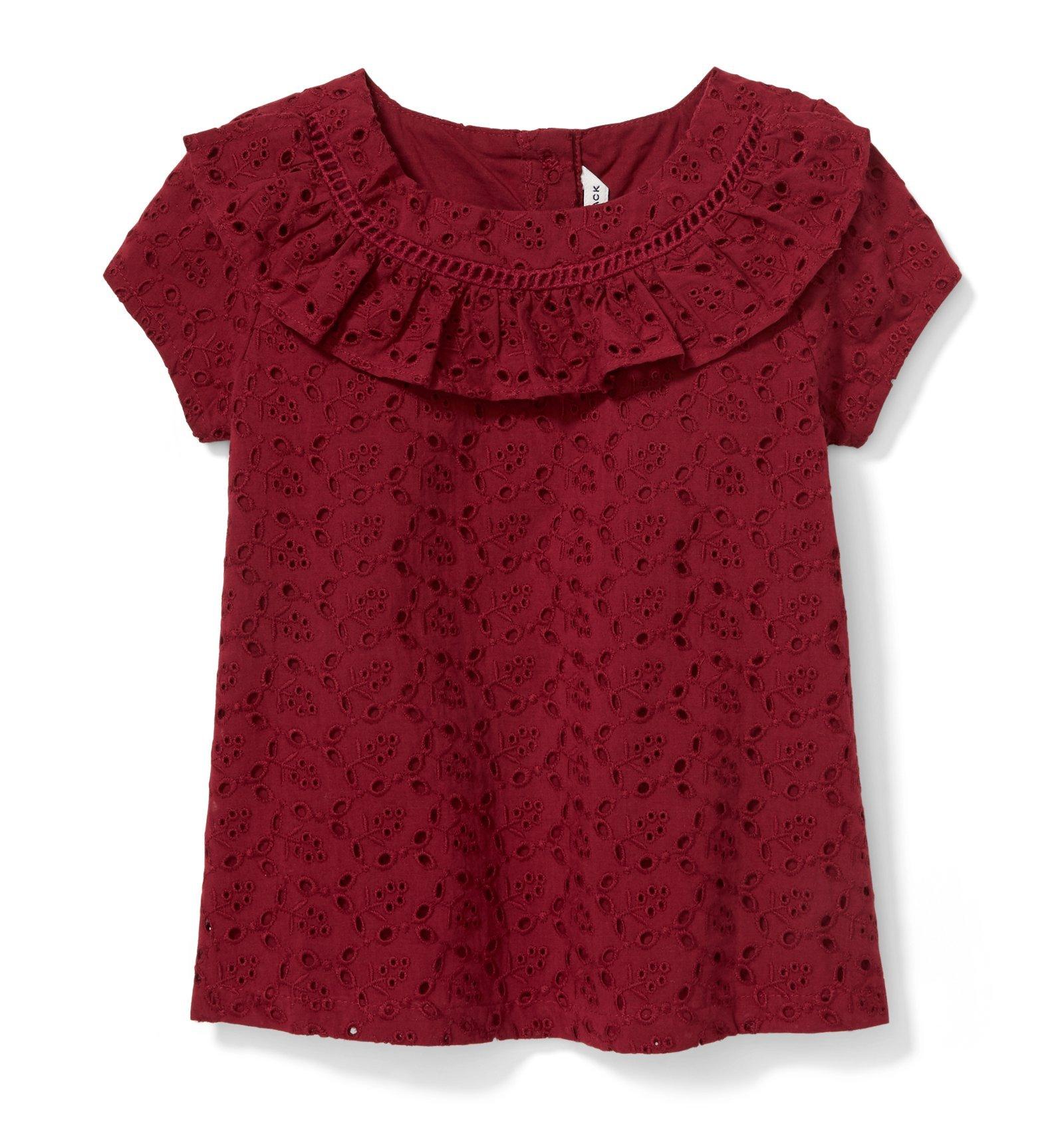 Eyelet Ruffle Top image number 0