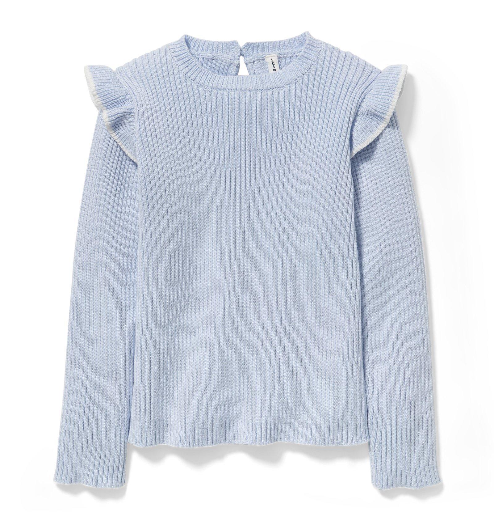 Ribbed Ruffle Sweater  image number 0