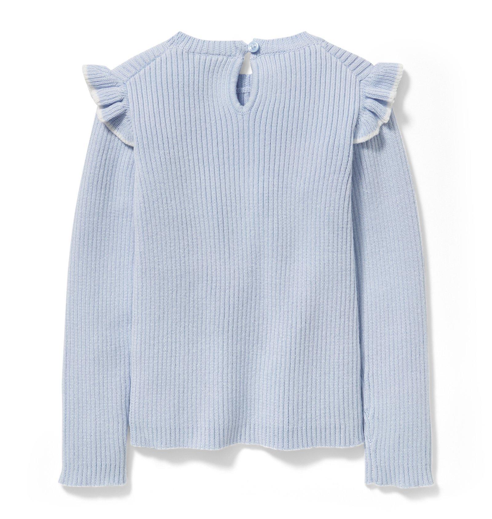Ribbed Ruffle Sweater  image number 1