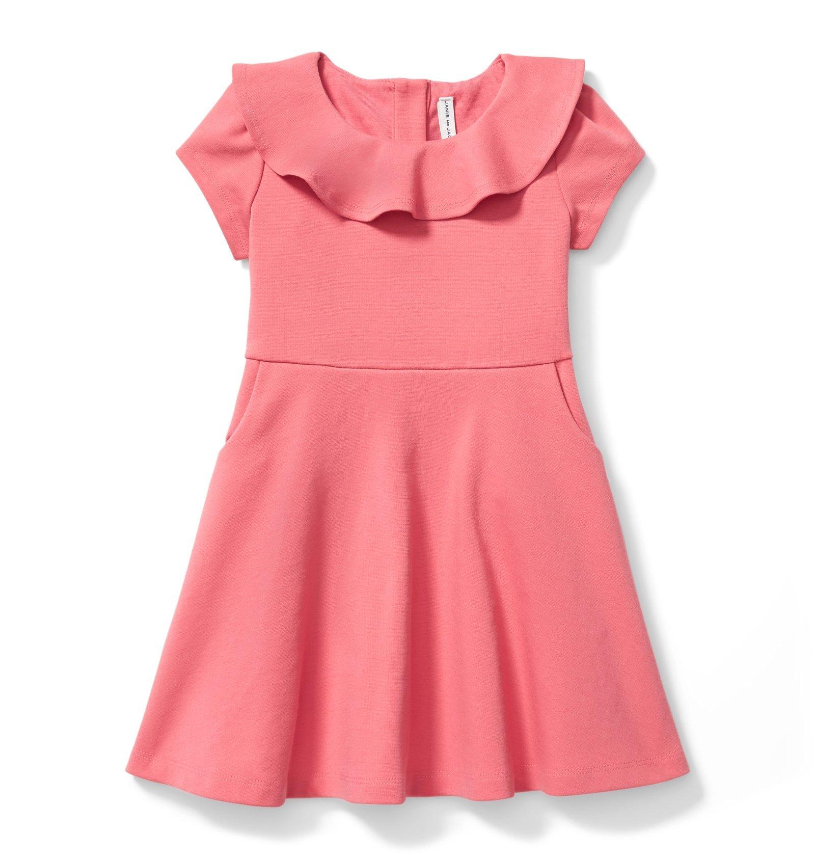 Ruffle Collar Ponte Dress image number 0