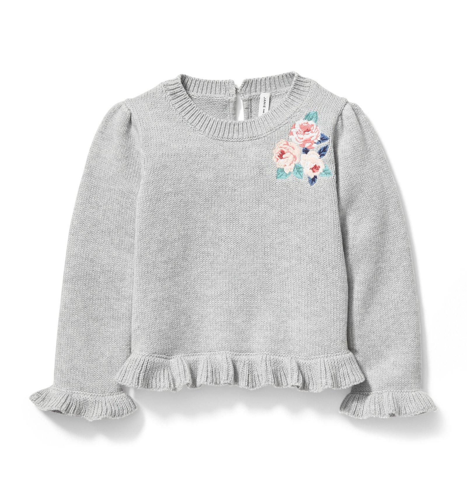 Embroidered Floral Sweater image number 0