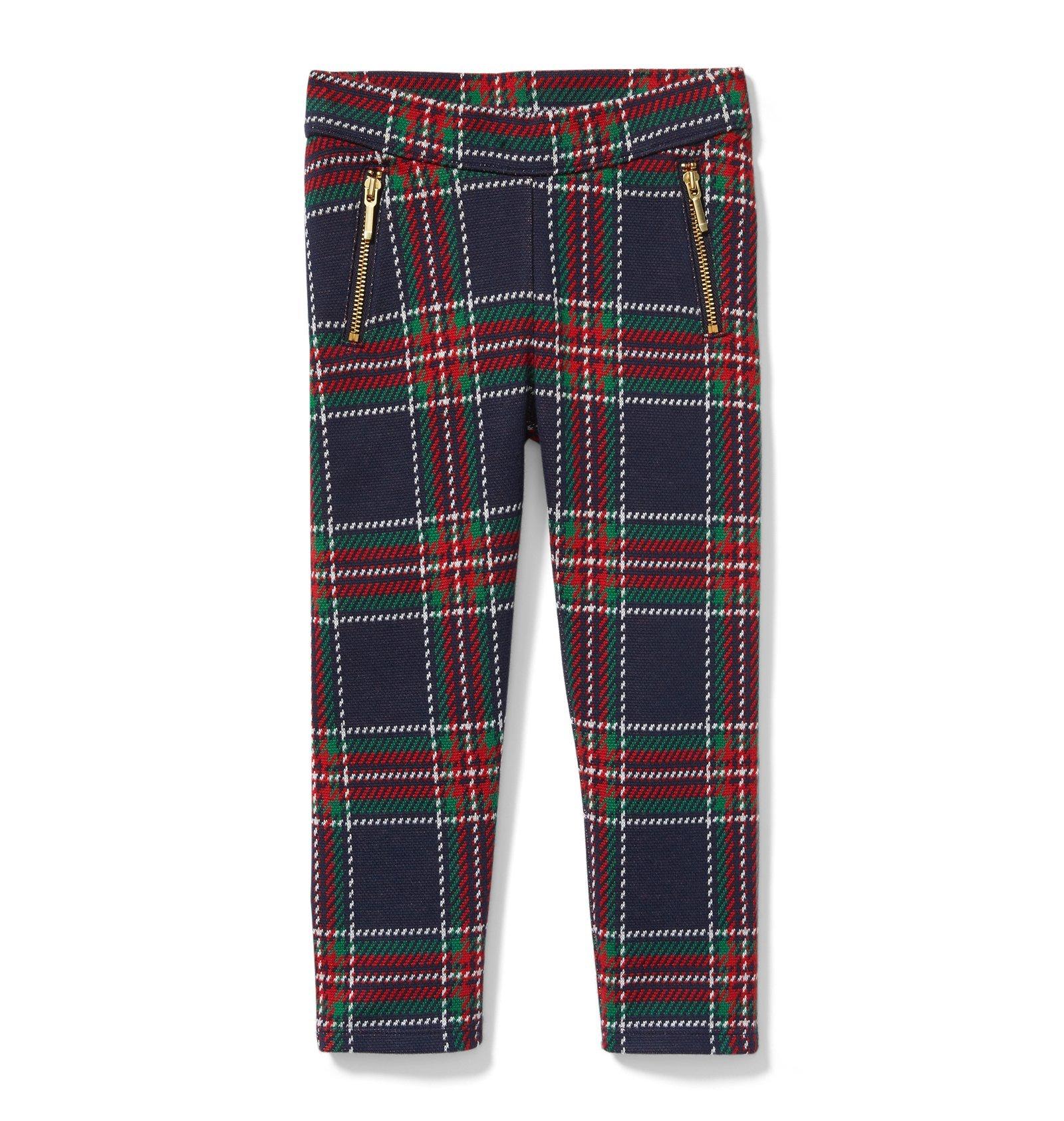 Plaid Jacquard Zipper Pant  image number 0