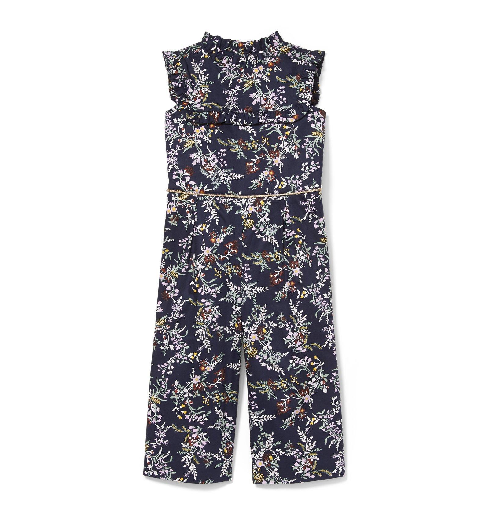 Floral Ruffle Trim Jumpsuit  image number 0