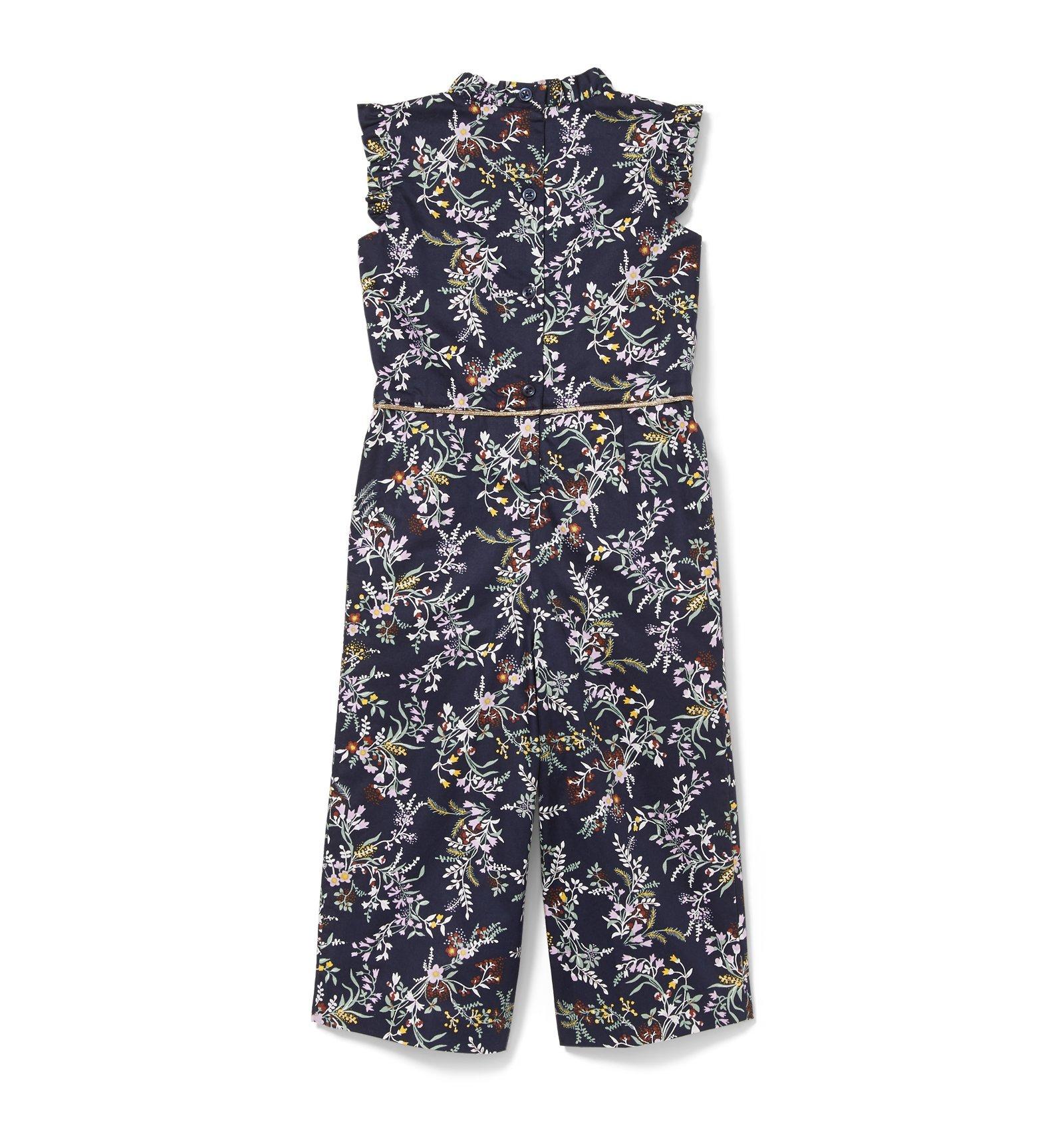 Floral Ruffle Trim Jumpsuit  image number 1