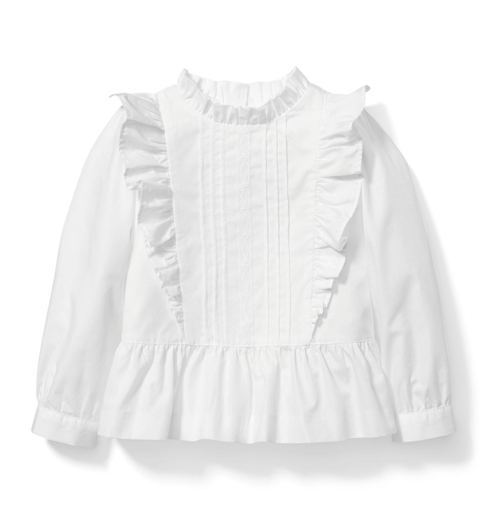 Pleated Ruffle Peplum Top image number 0