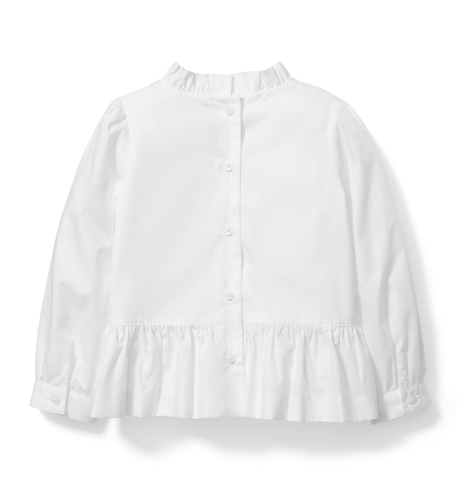 Pleated Ruffle Peplum Top image number 2