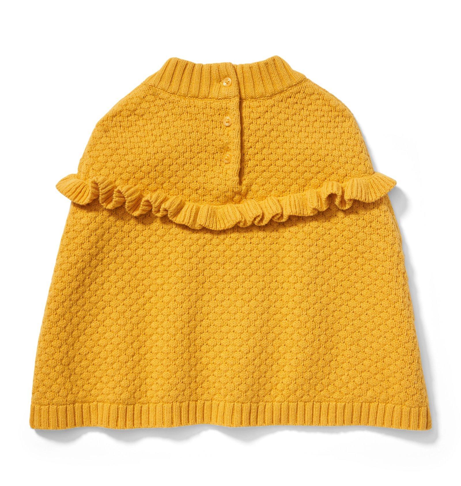 Ruffle Trim Sweater Cape image number 1