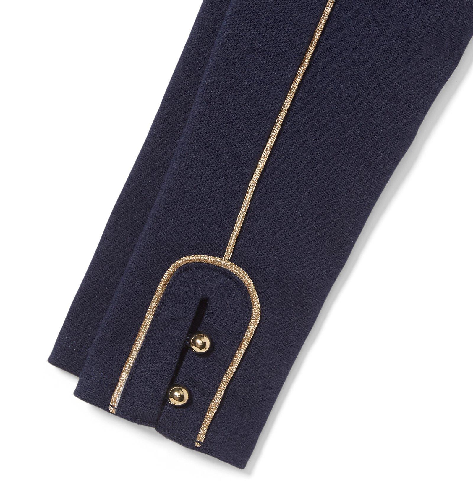 Ponte Pant With Shimmer Piping  image number 1