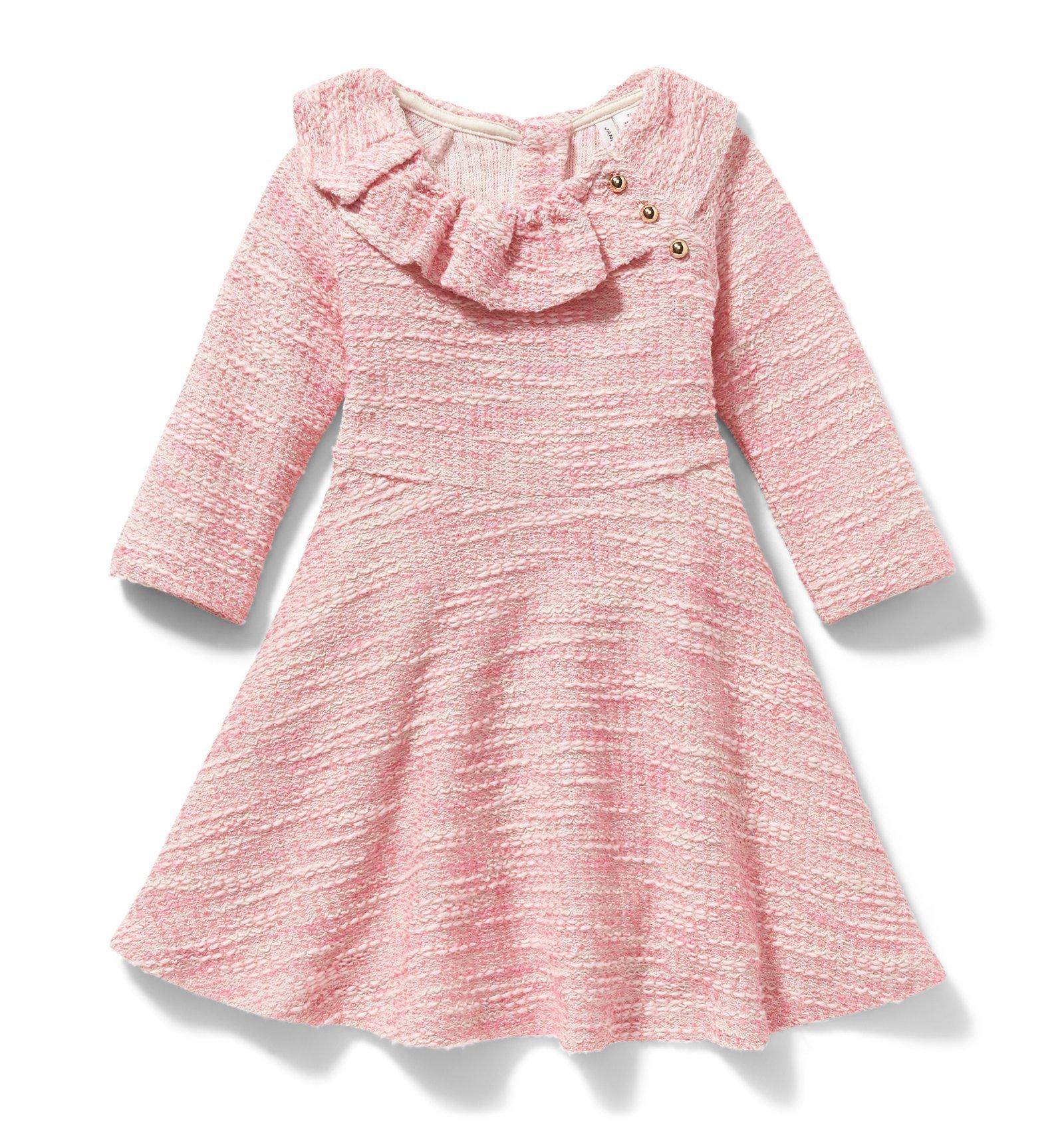 Ruffle Collar Bouclé Dress  image number 0