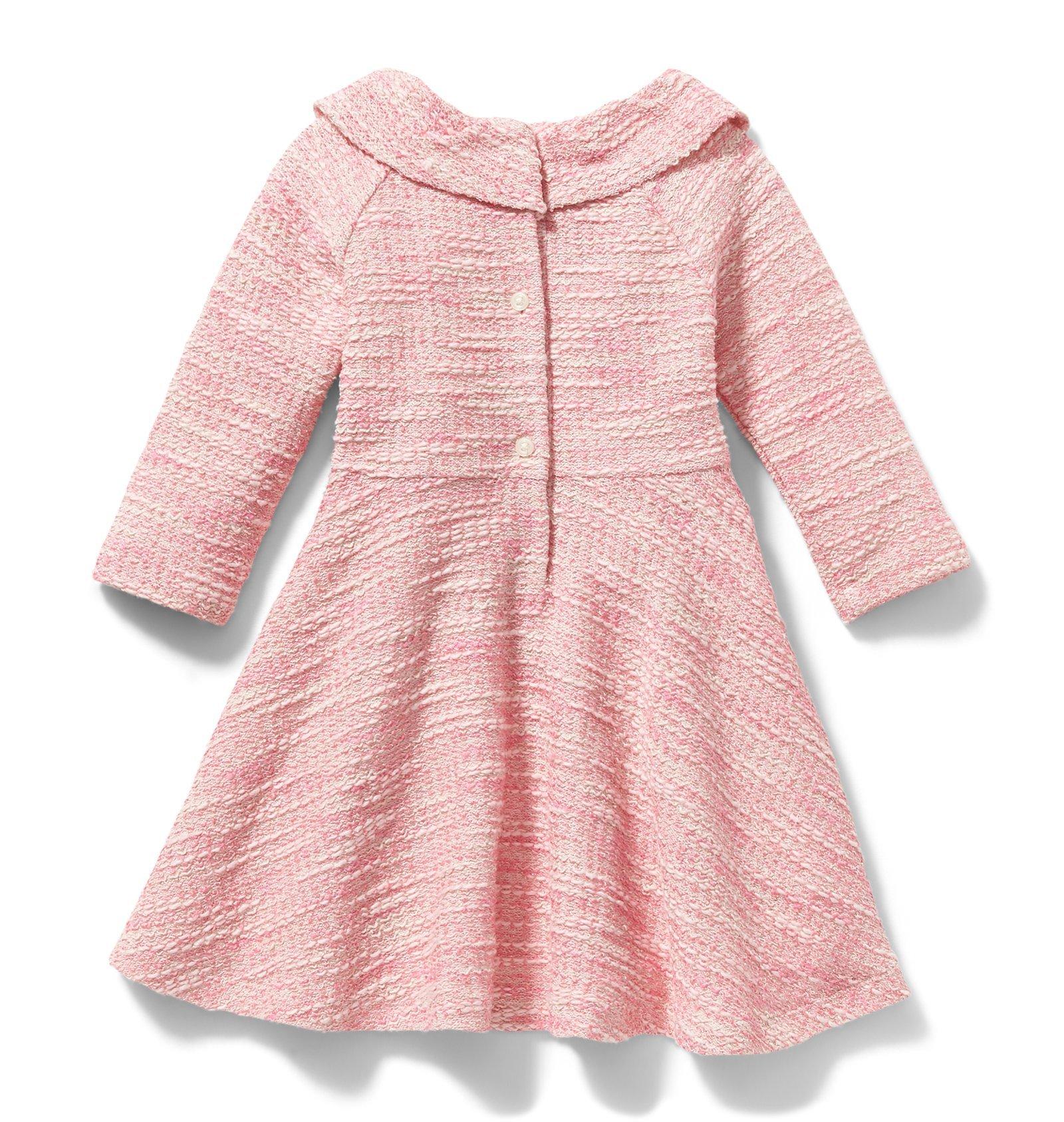Ruffle Collar Bouclé Dress  image number 1
