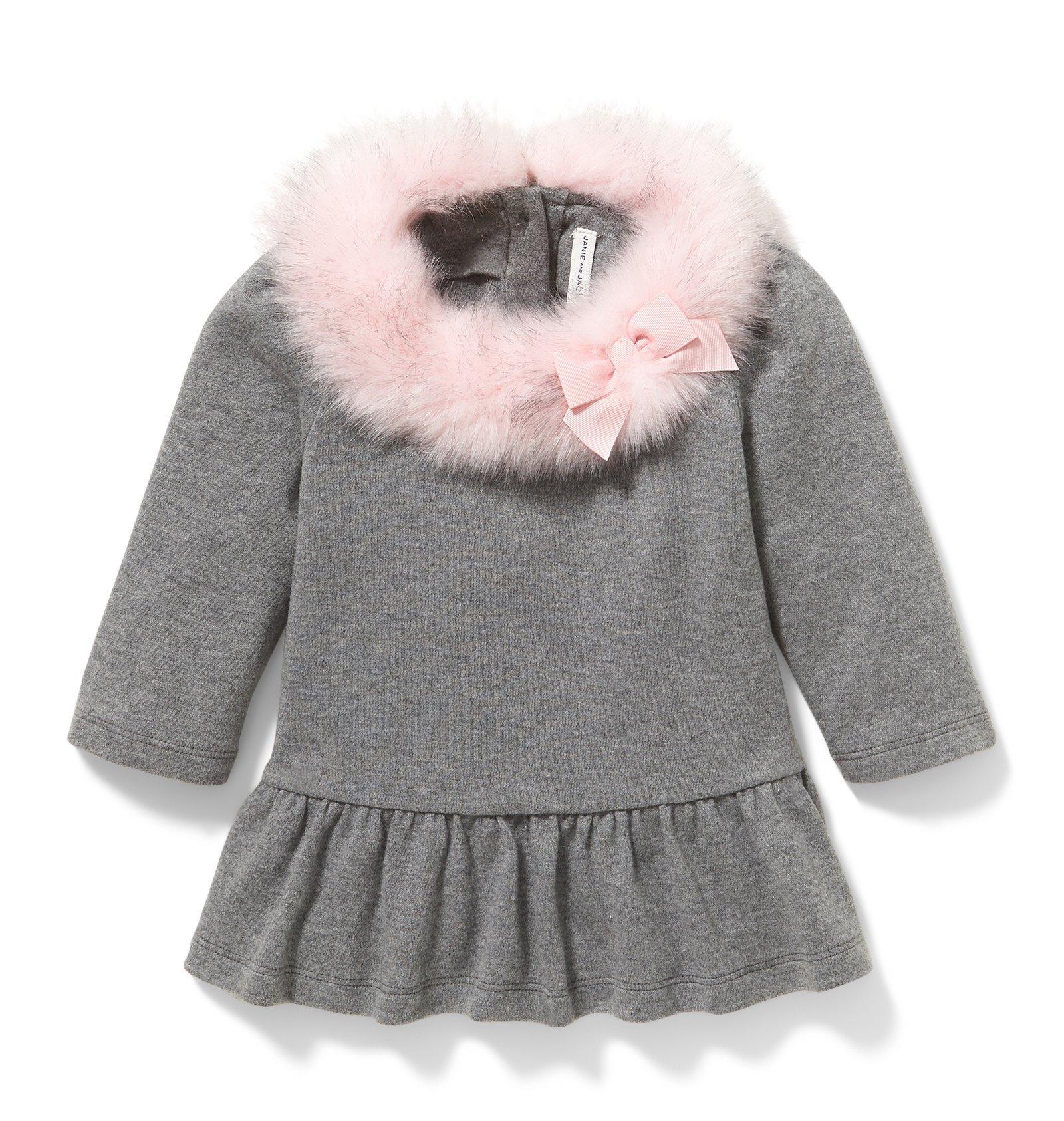Faux Fur Collar Peplum Top image number 0