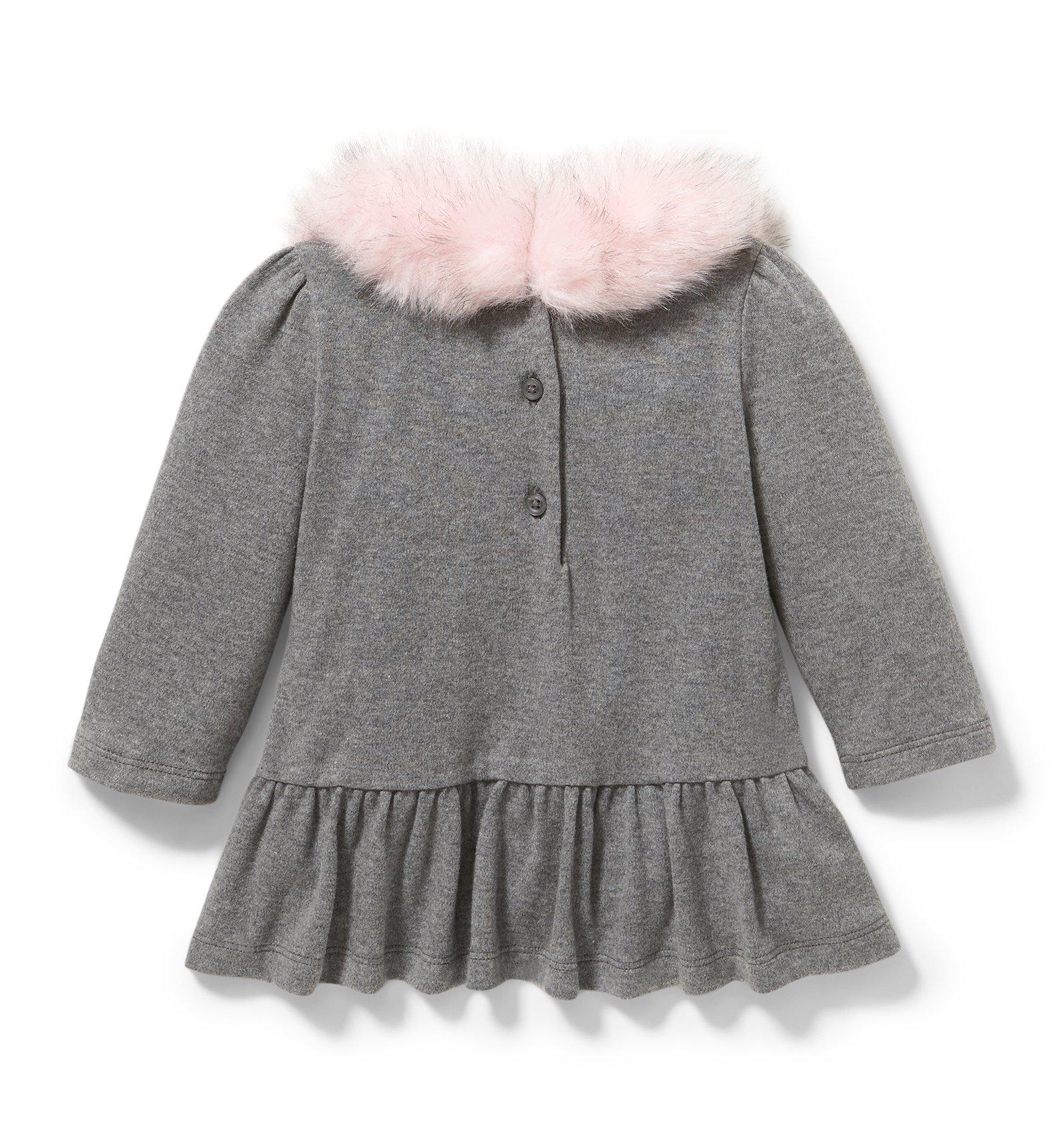 Faux Fur Collar Peplum Top image number 1