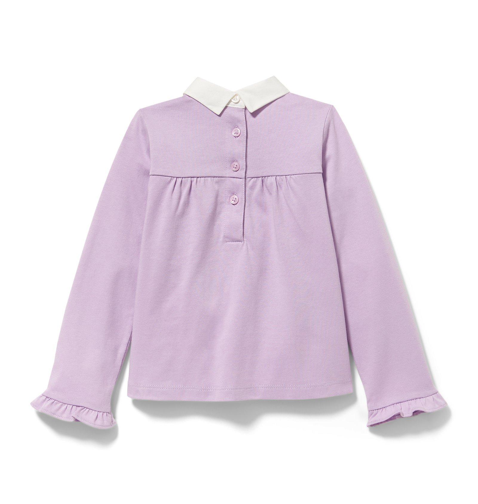 Embroidered Collar Top image number 1