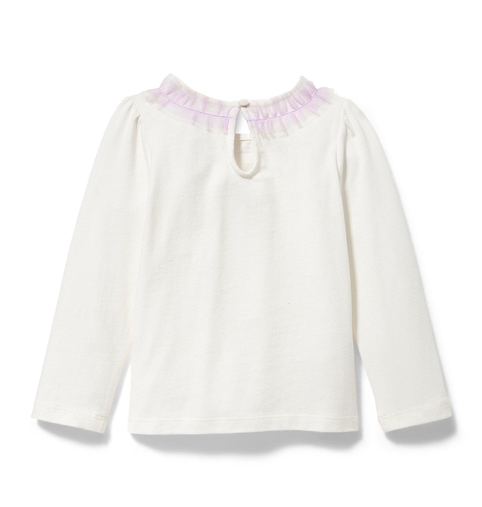 Tulle Ruffle Collar Top image number 1