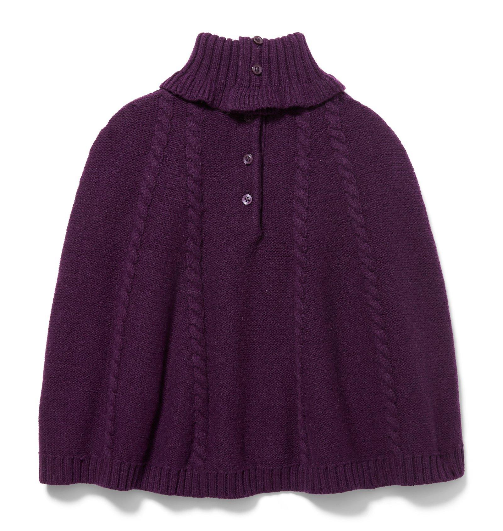 Cable Knit Bow Cape image number 1