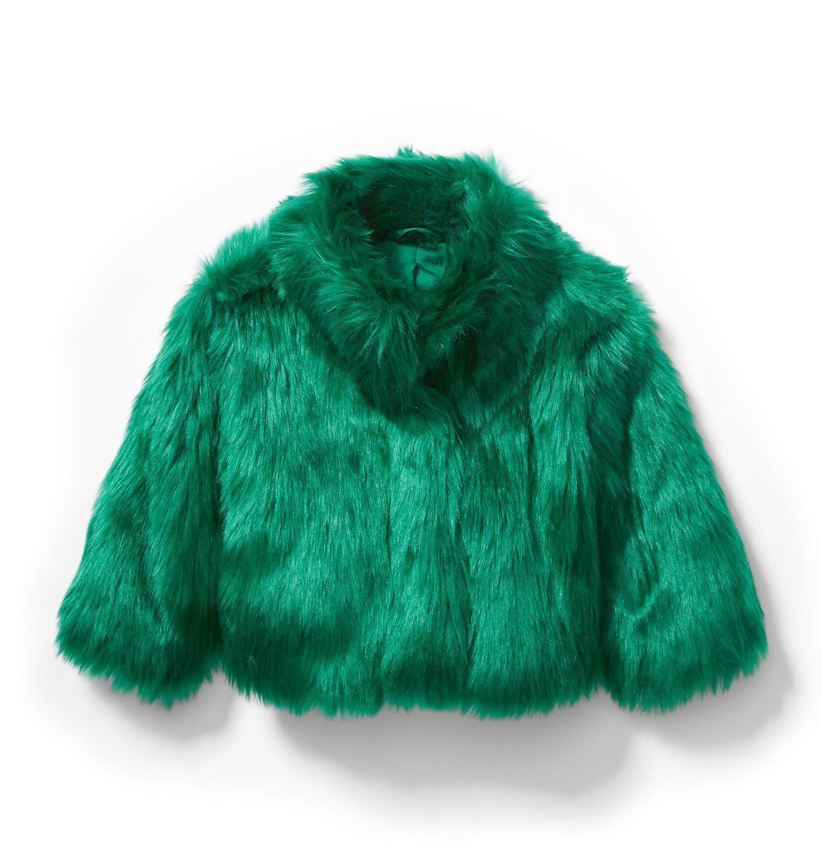 Girl Emerald Faux Fur Jacket by Janie and Jack