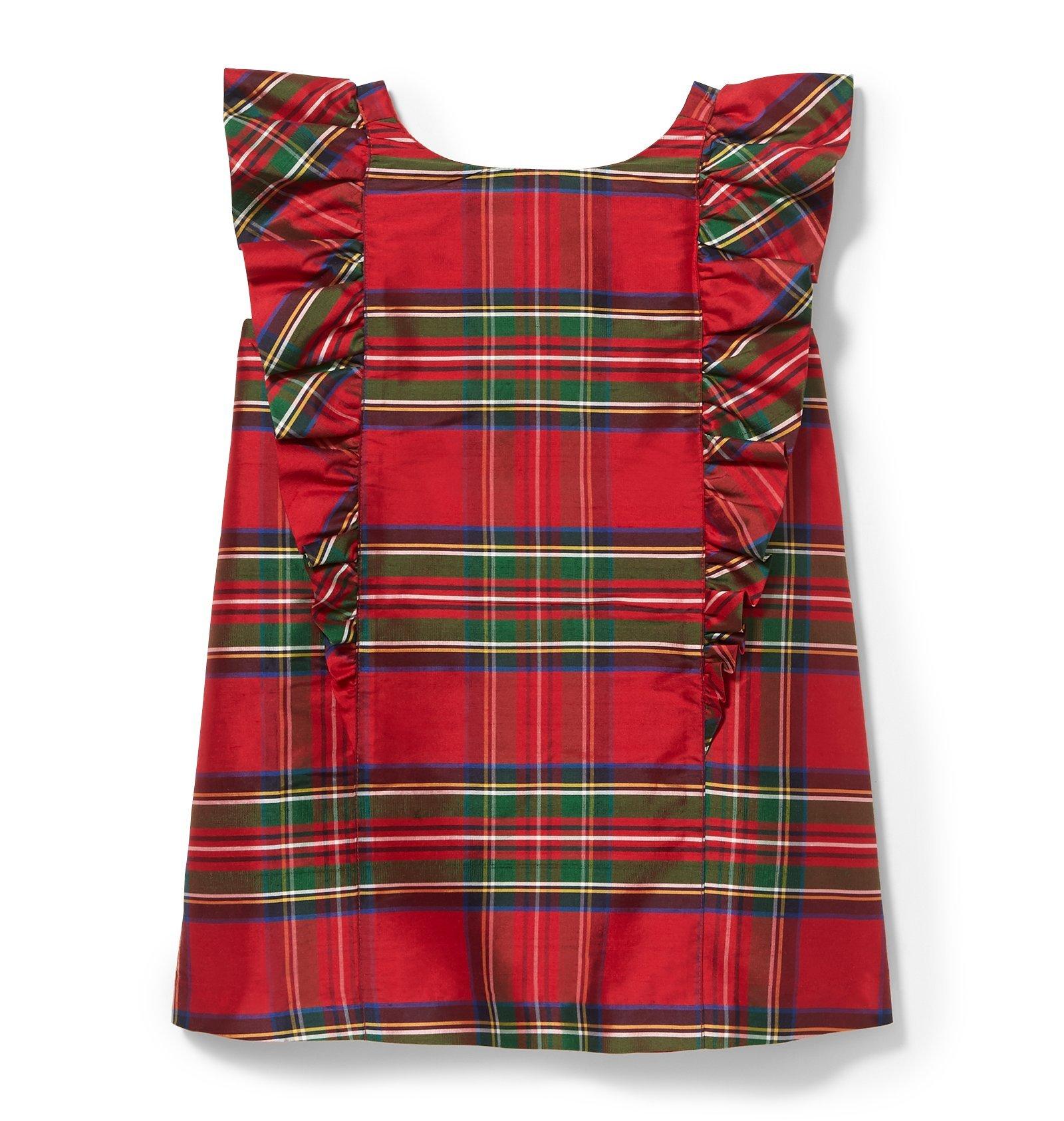 Ruffle Plaid Shift Dress image number 0