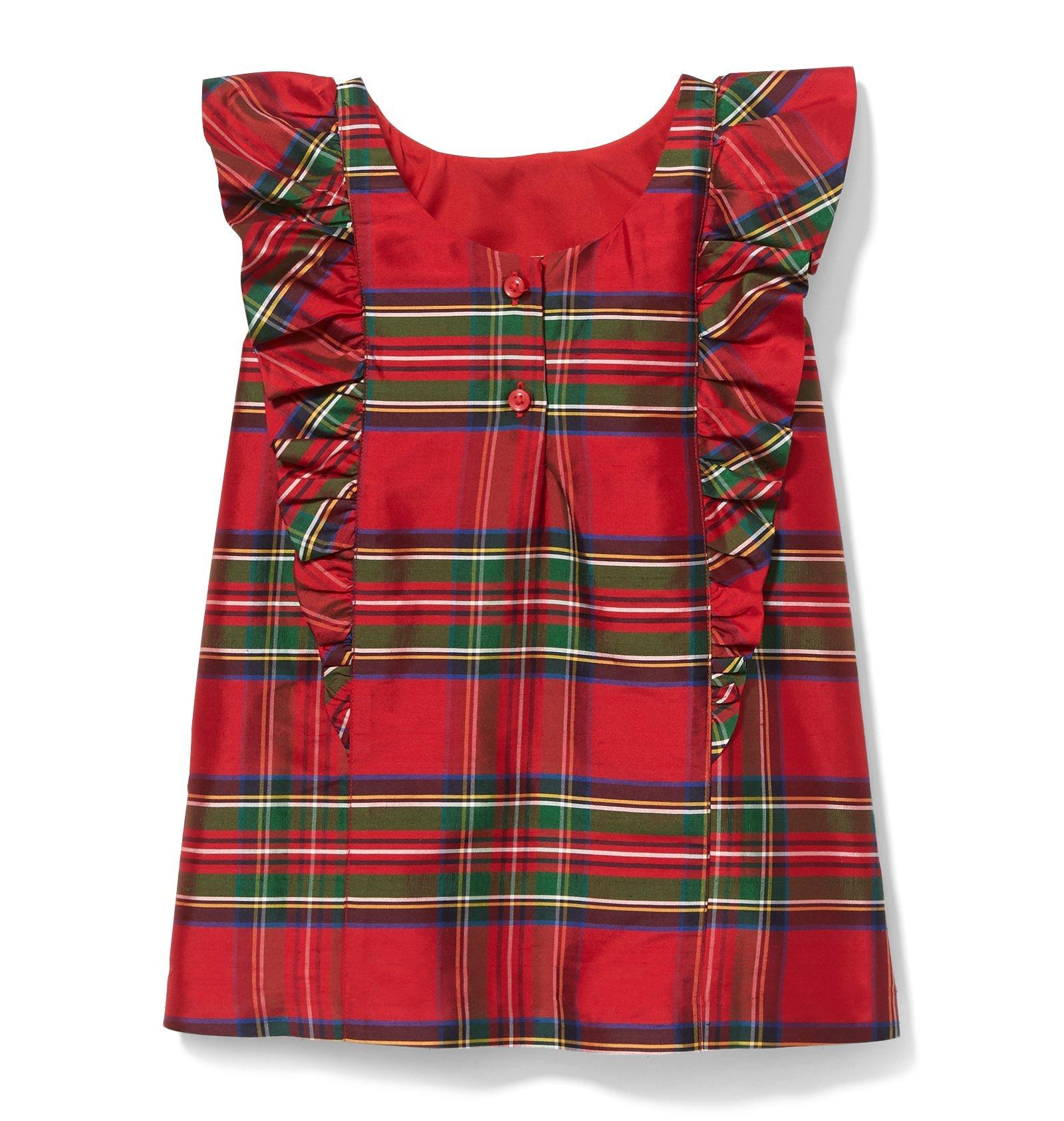 Ruffle Plaid Shift Dress image number 1