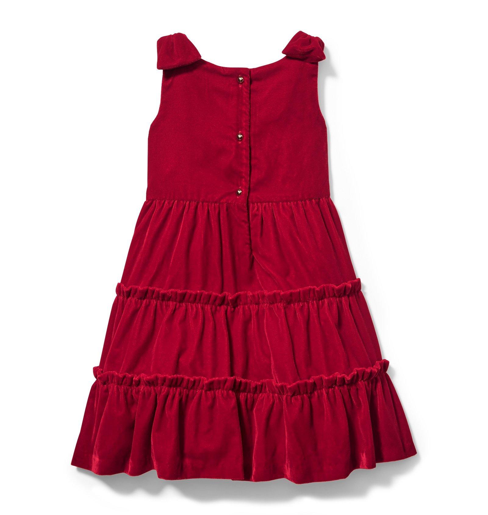 Tiered Velvet Dress image number 1