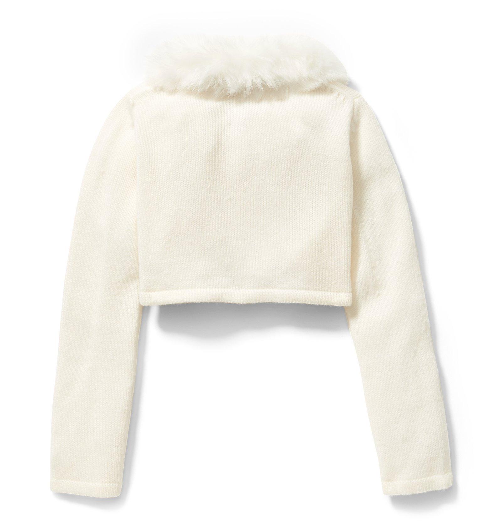 Faux Fur Collar Cardigan image number 1