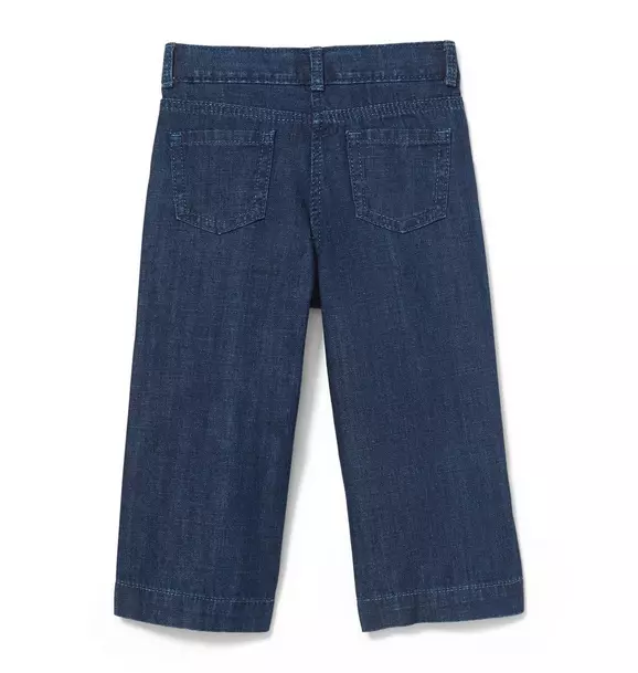 Wide-Leg Ruffle Pocket Jean image number 1