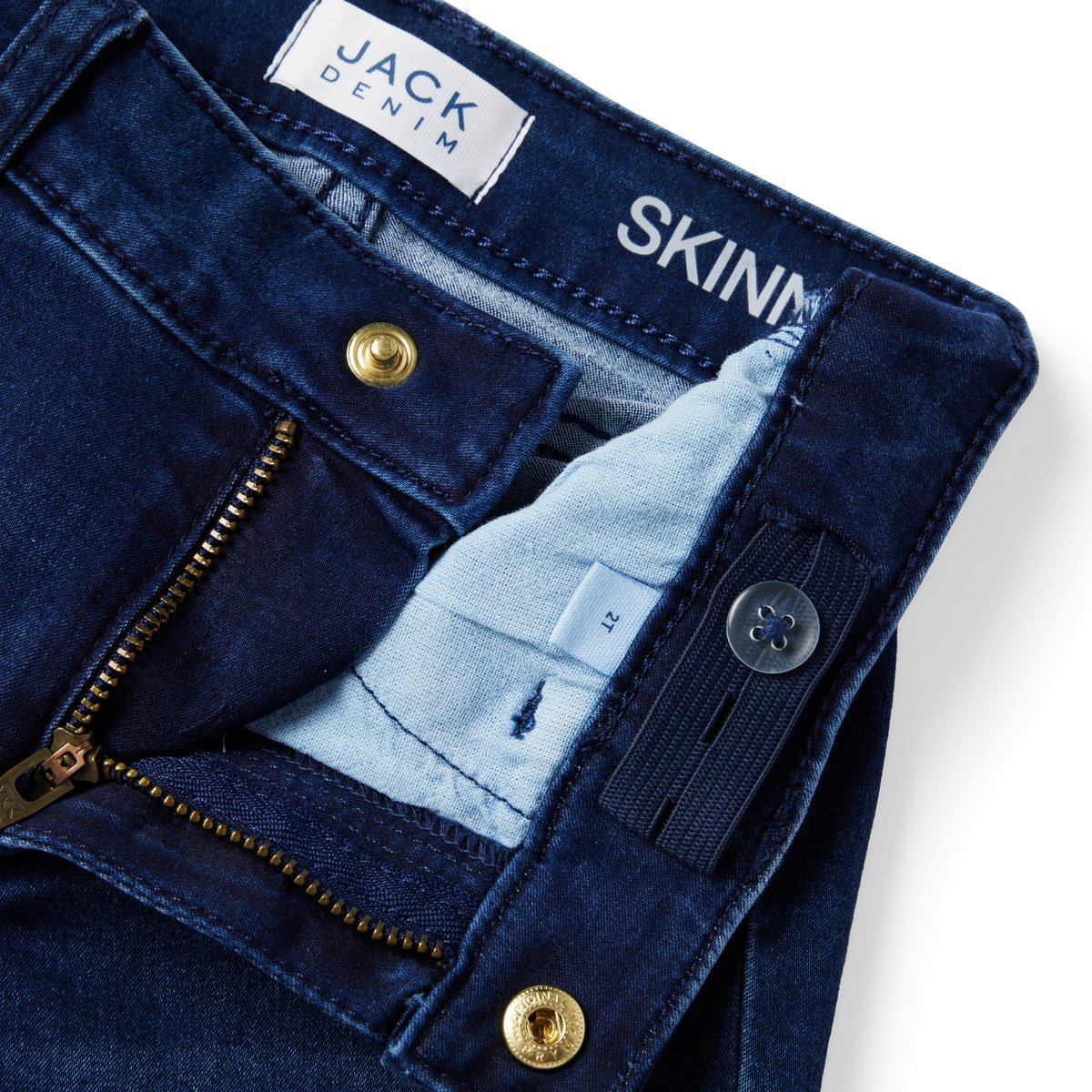 Джинсы Janie and Jack Skinny In Night Sky Wash для девочек, цвет: Небесно-голубой варёный — фото 2