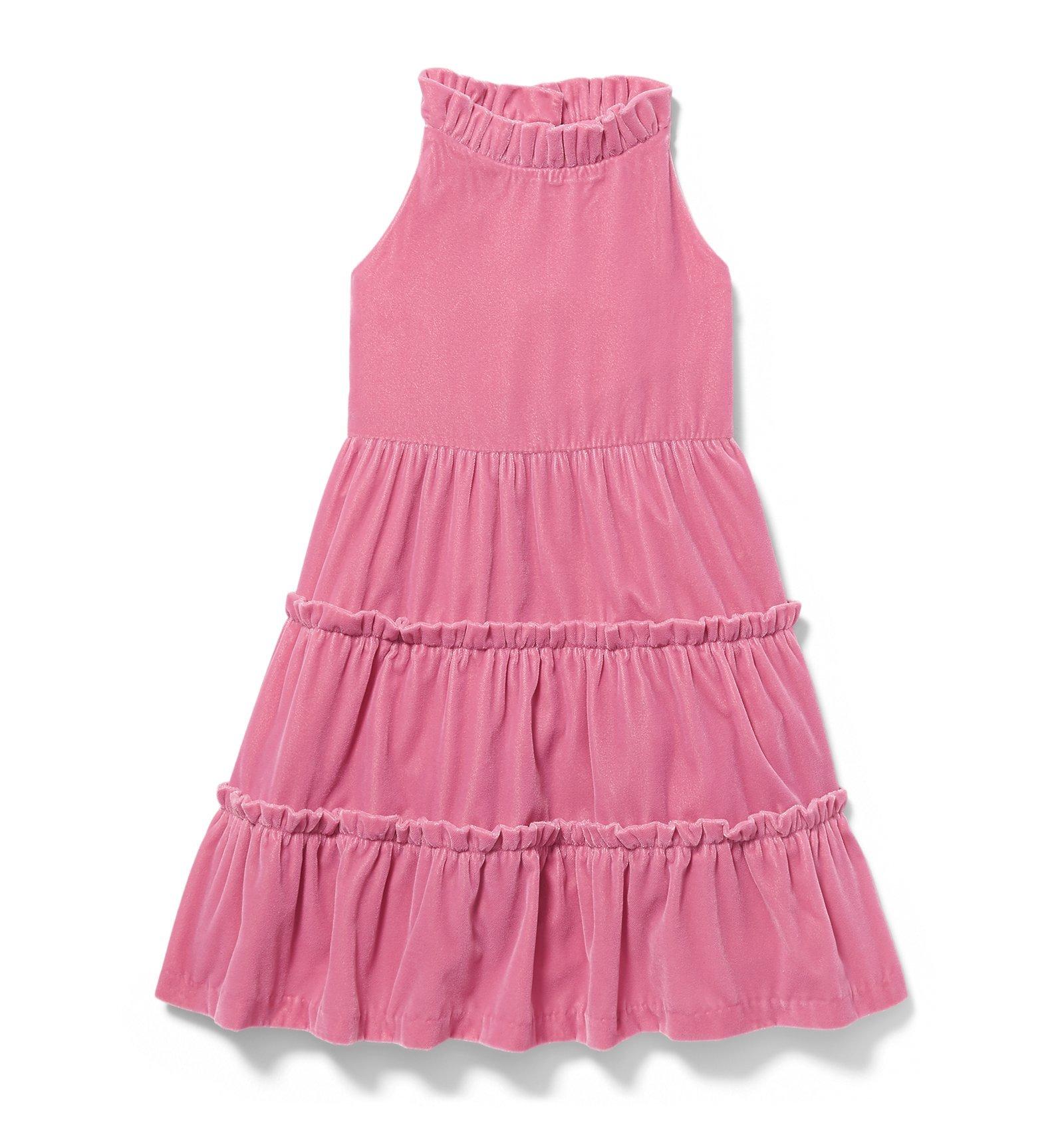 Velvet Tiered Dress  image number 0