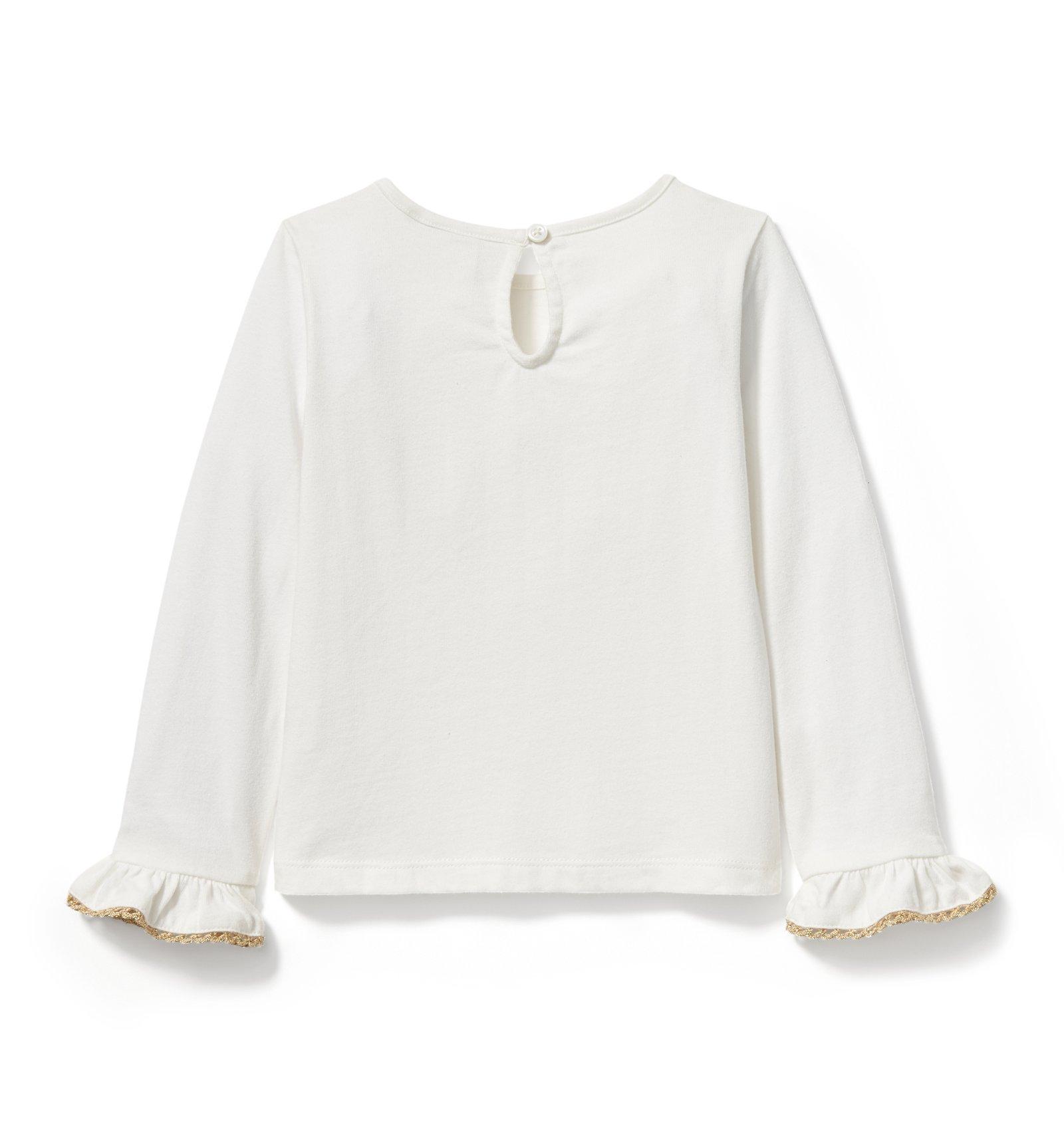 Shimmer Trim Ruffle Top image number 1