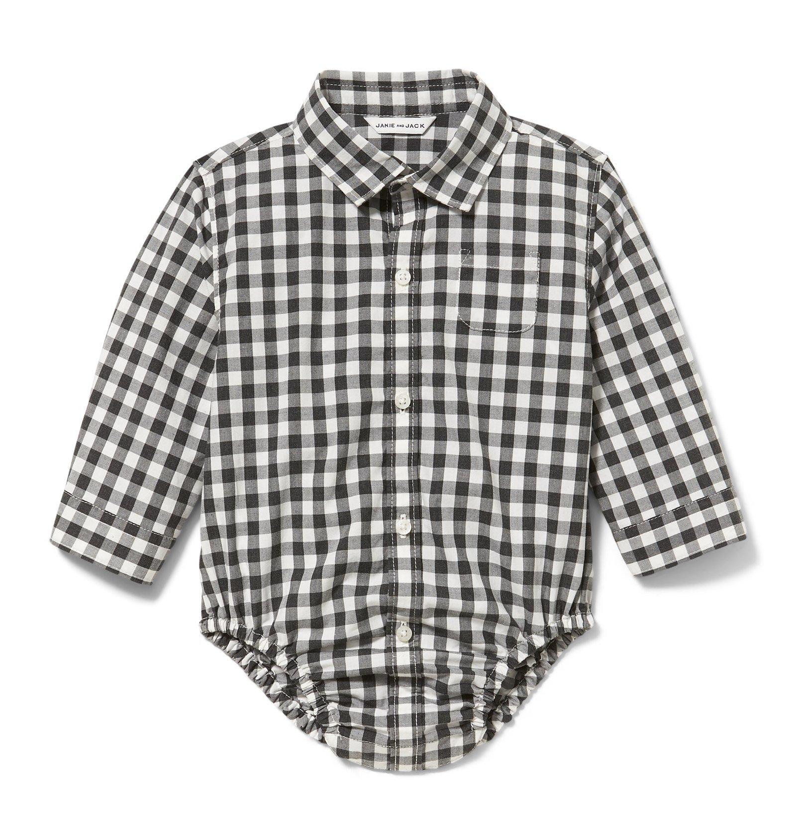 Gingham Poplin Bodysuit 