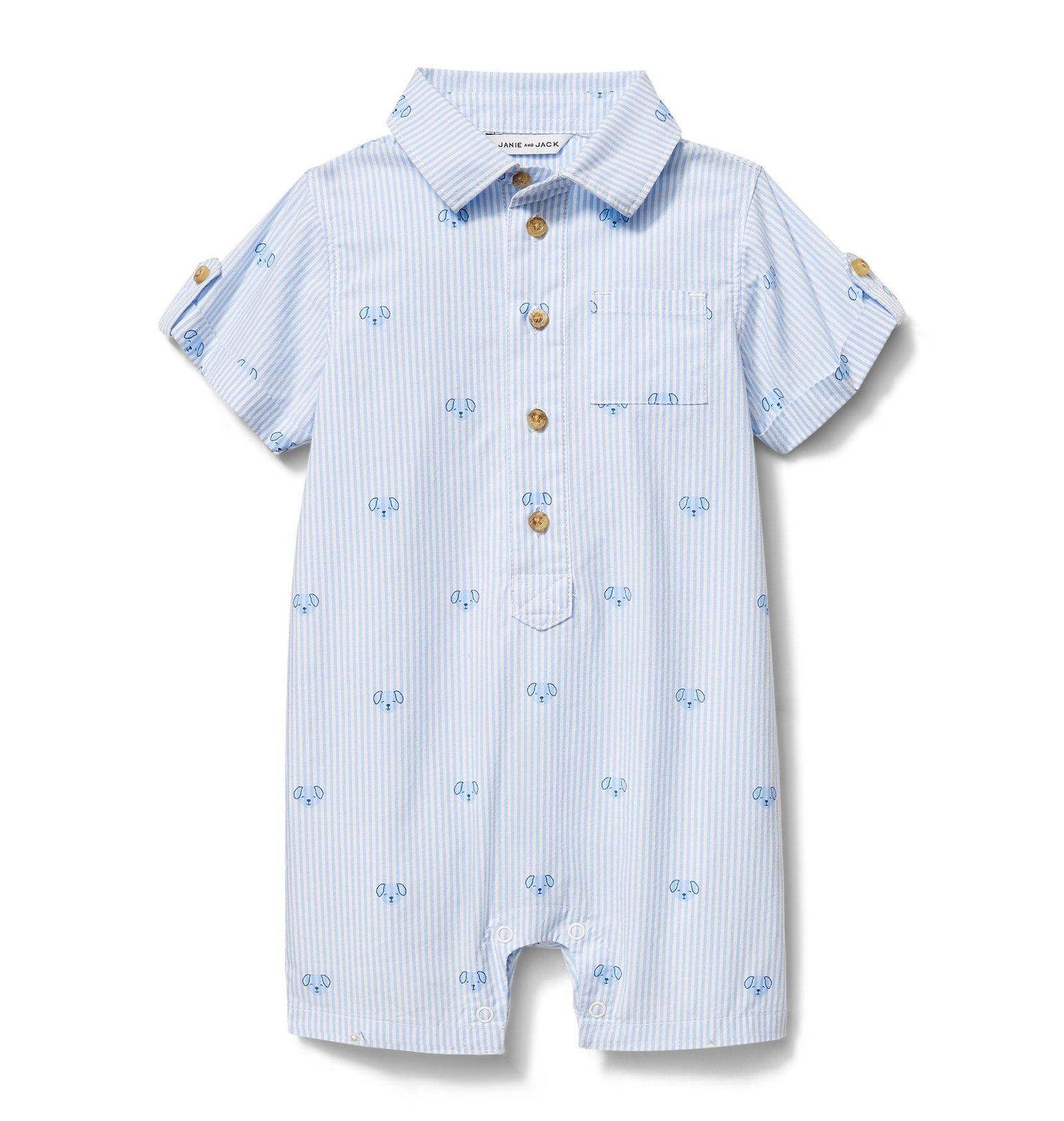 Dog Stripe Shortie 1-Piece image number 0